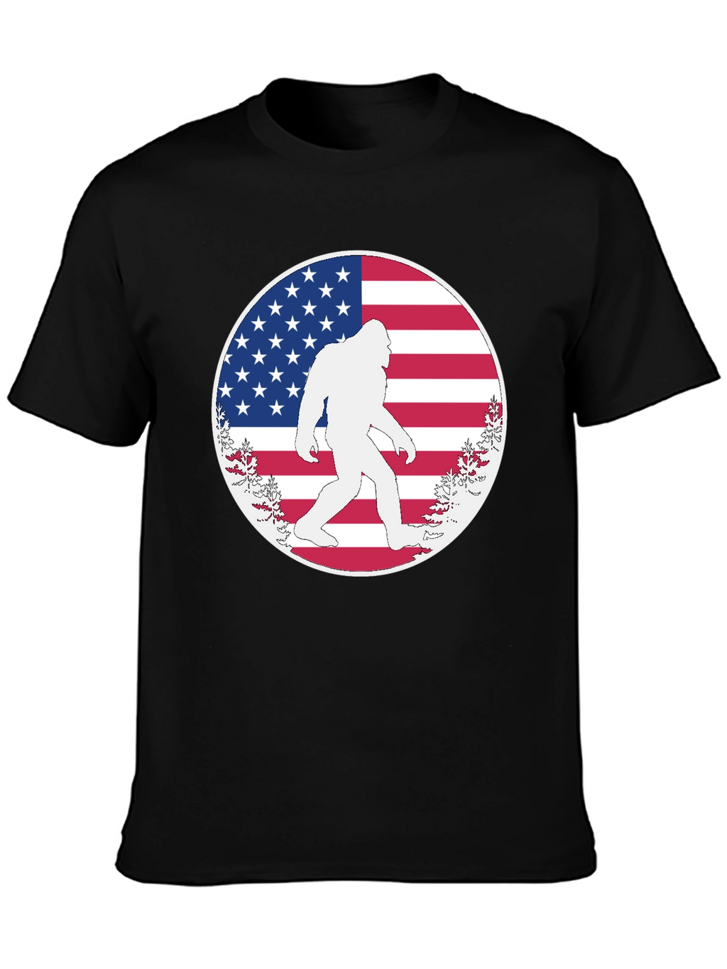 Bigfoot American Flag T-Shirt