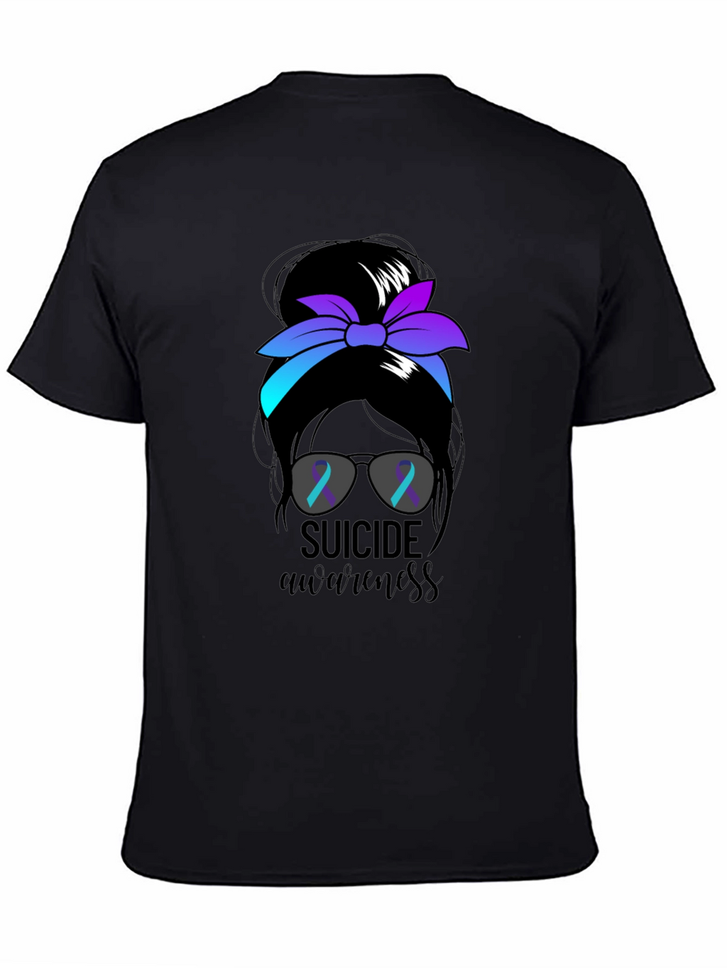 Suicide Awareness Messy Bun T-Shirt