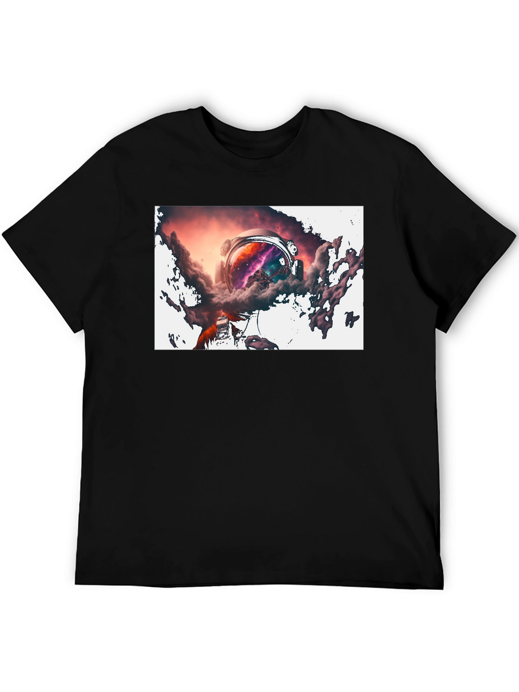 Astronaut Nebula Black T-Shirt