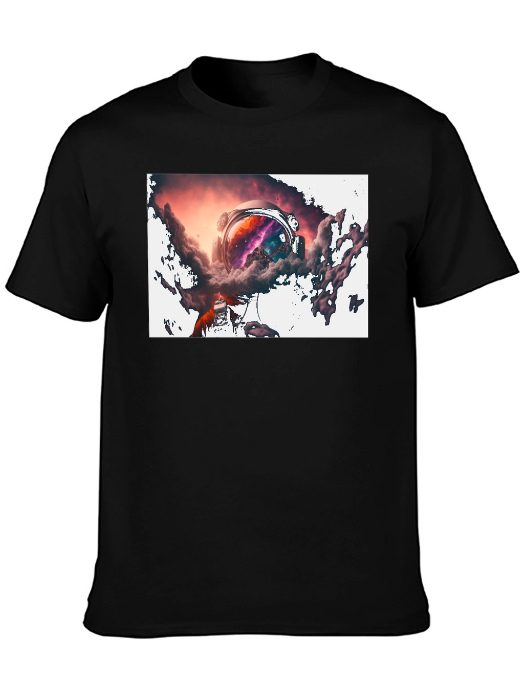 Astronaut Nebula Black T-Shirt