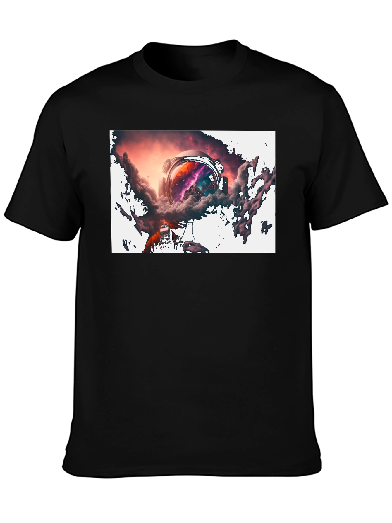 Astronaut Nebula Black T-Shirt