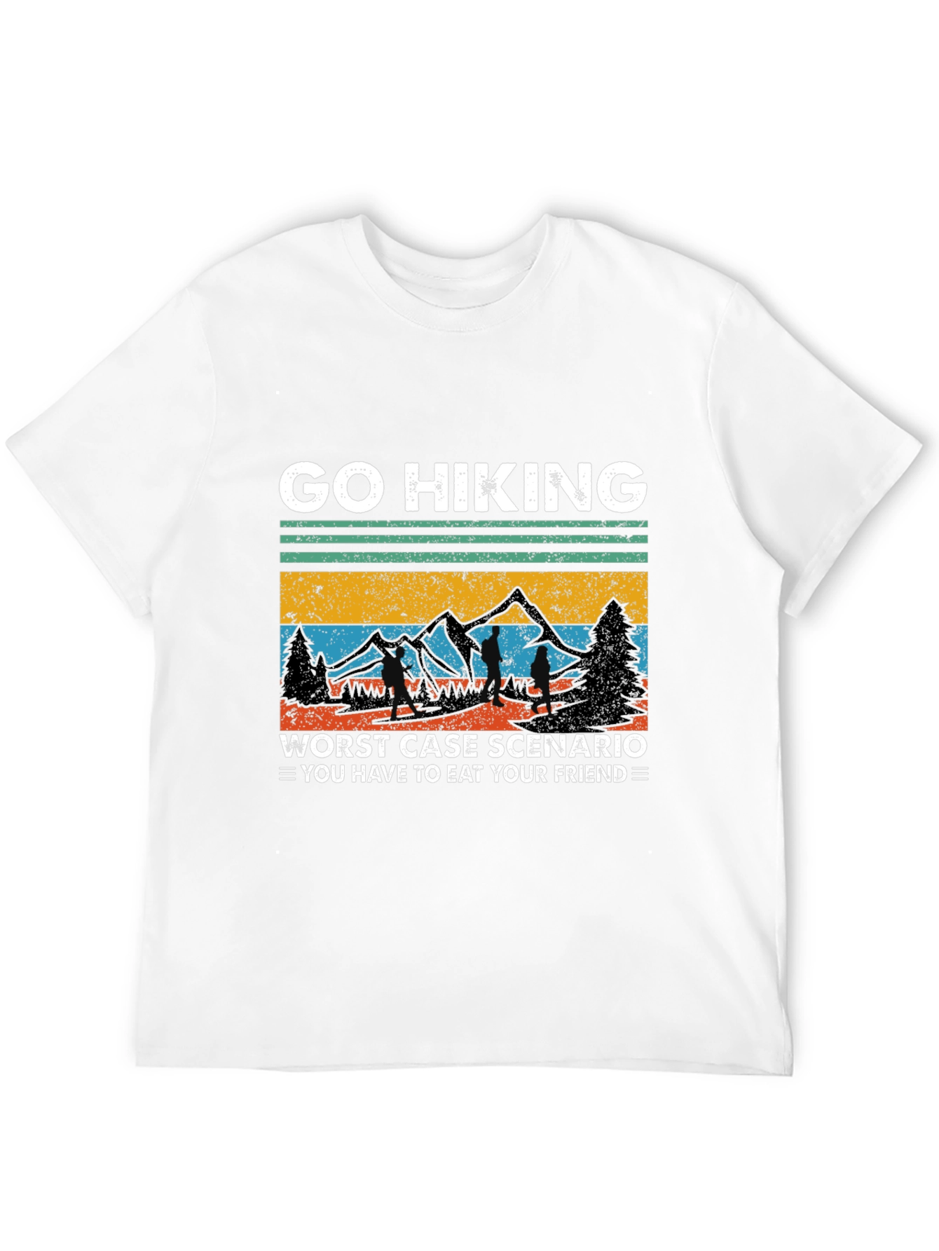 Go Hiking Eat Friend Black Tee