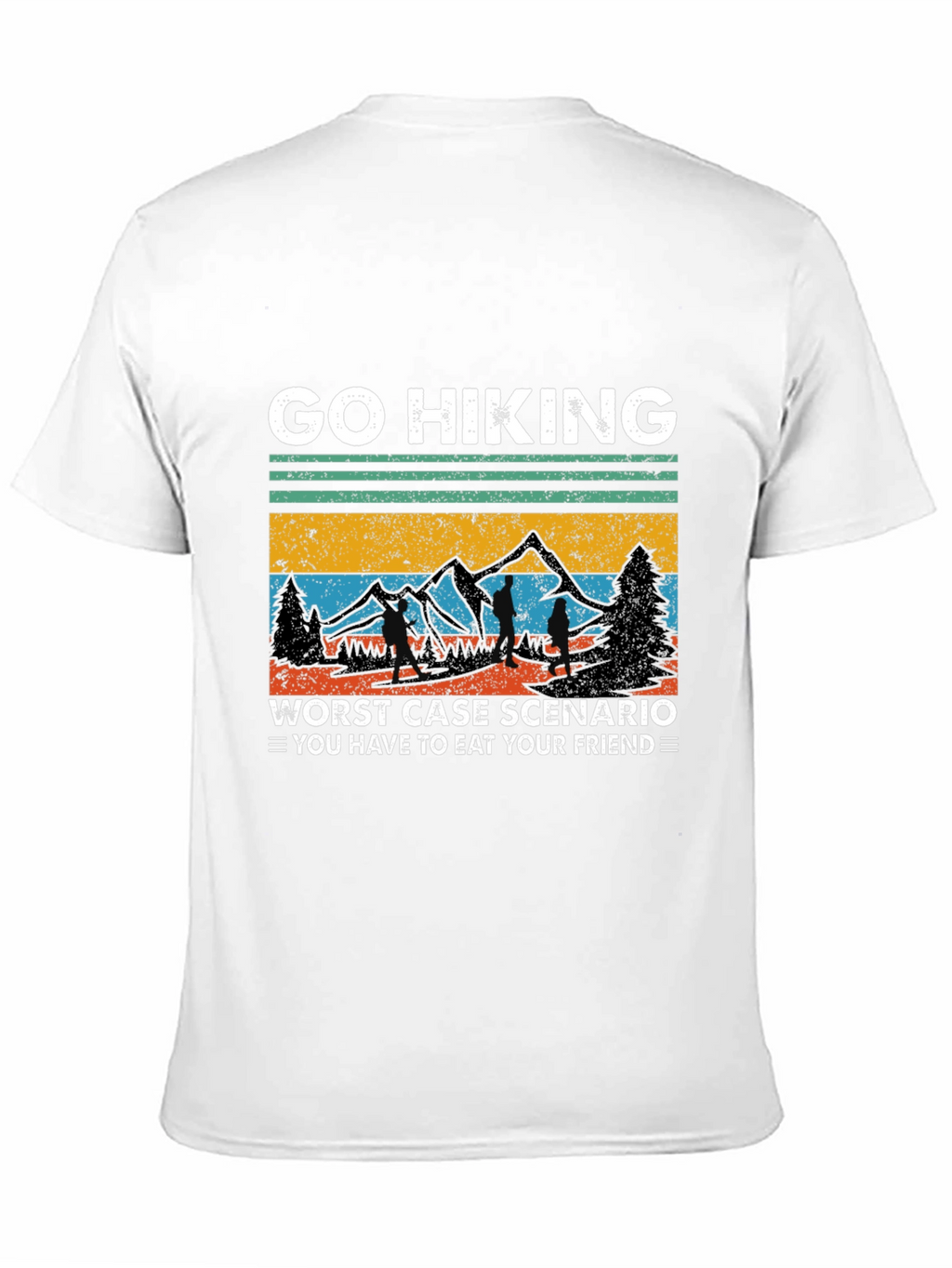 Go Hiking Eat Friend Black Tee