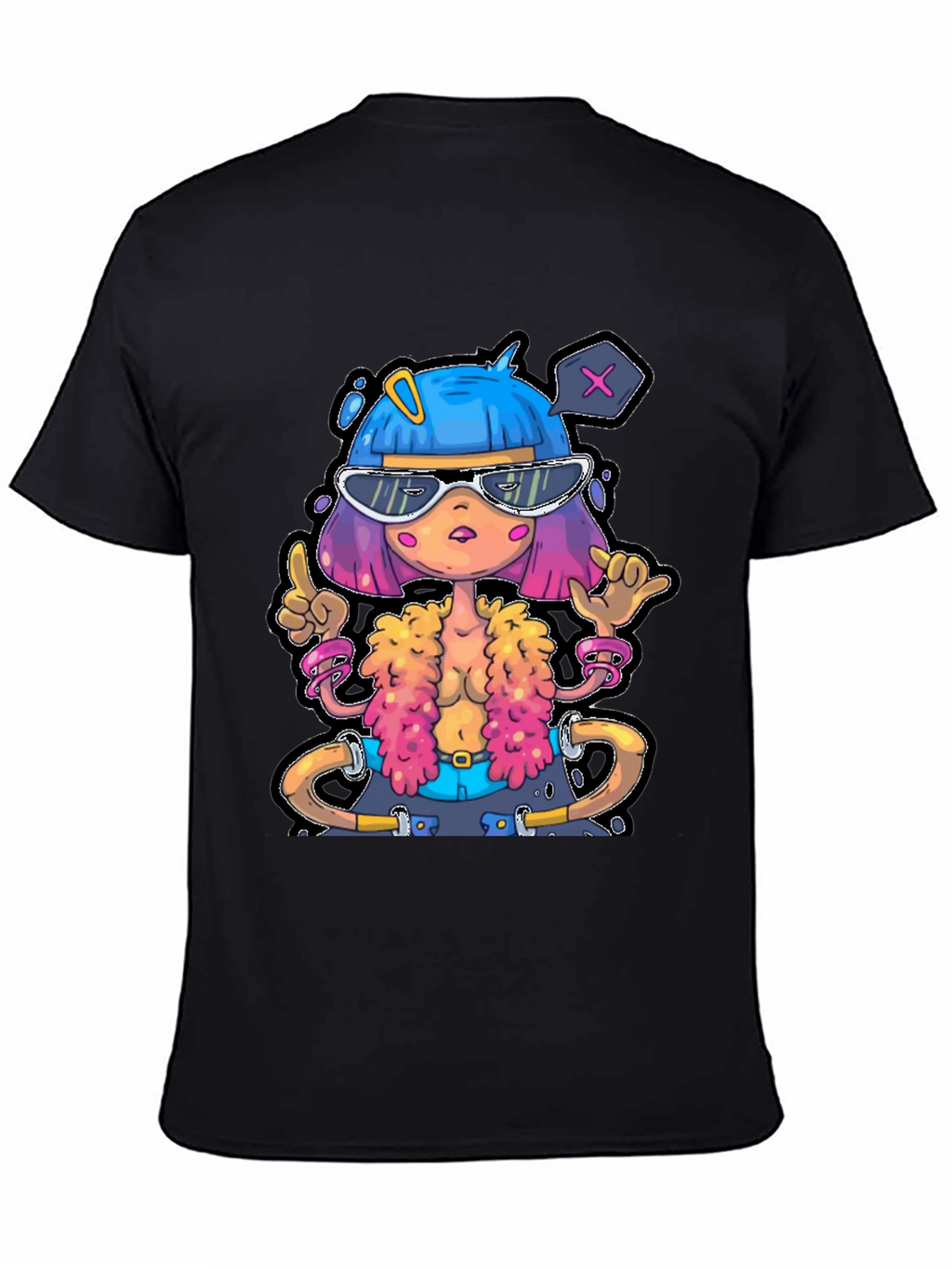 Funky Cartoon Graphic T-Shirt