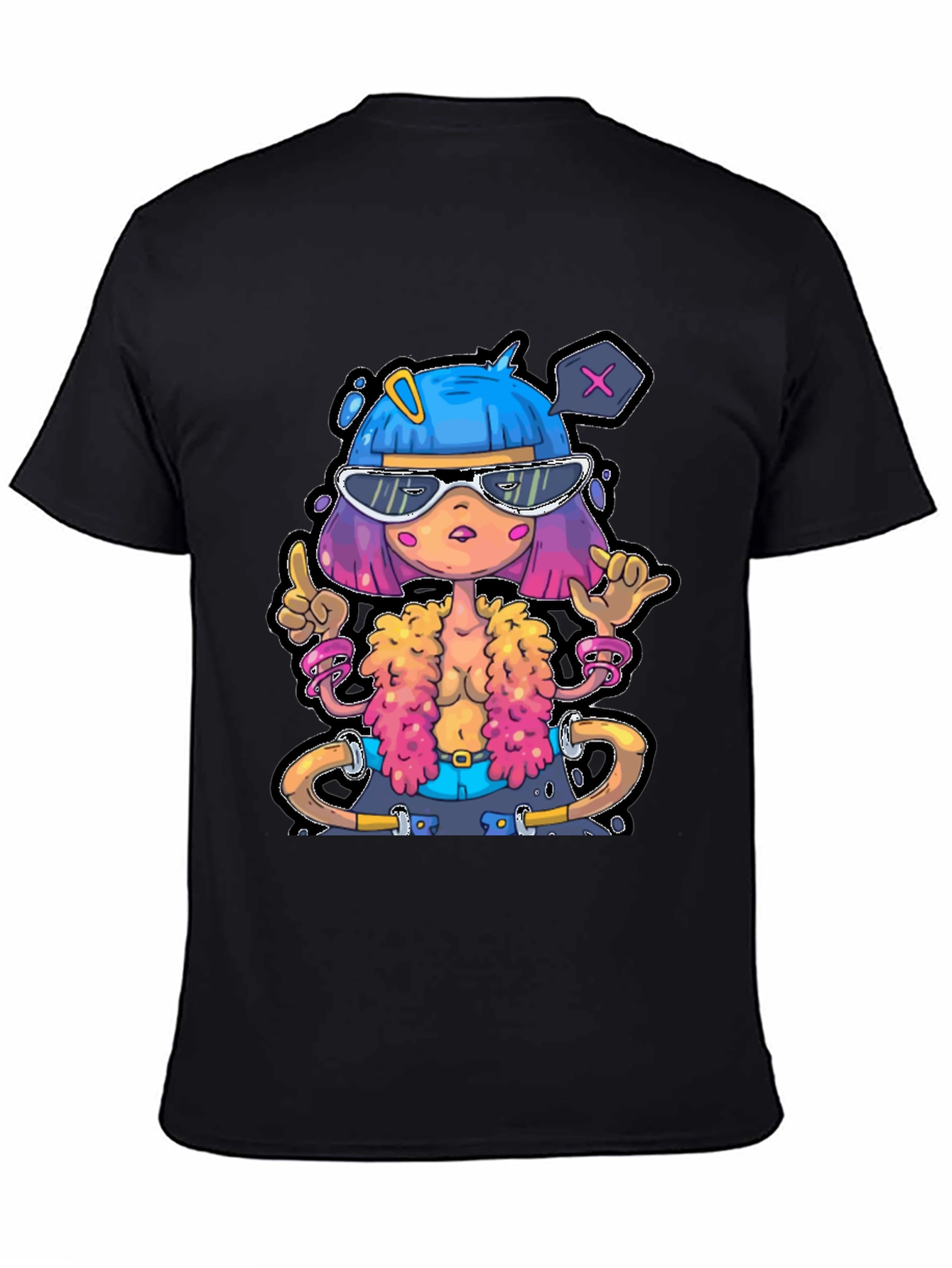 Funky Cartoon Graphic T-Shirt