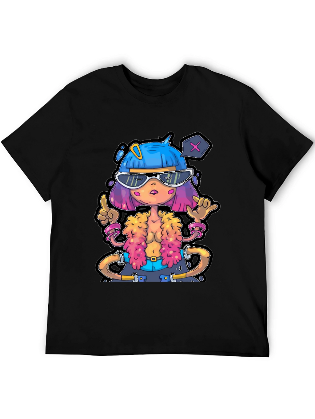 Funky Cartoon Graphic T-Shirt