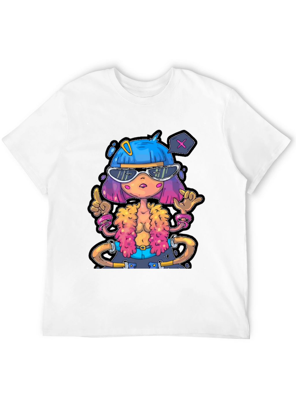 Funky Cartoon Graphic T-Shirt