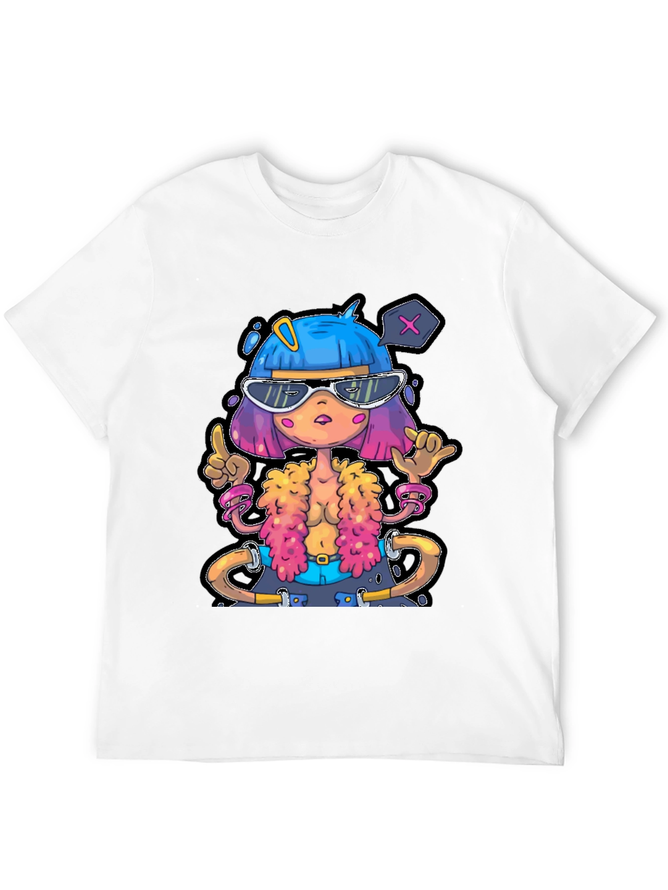 Funky Cartoon Graphic T-Shirt