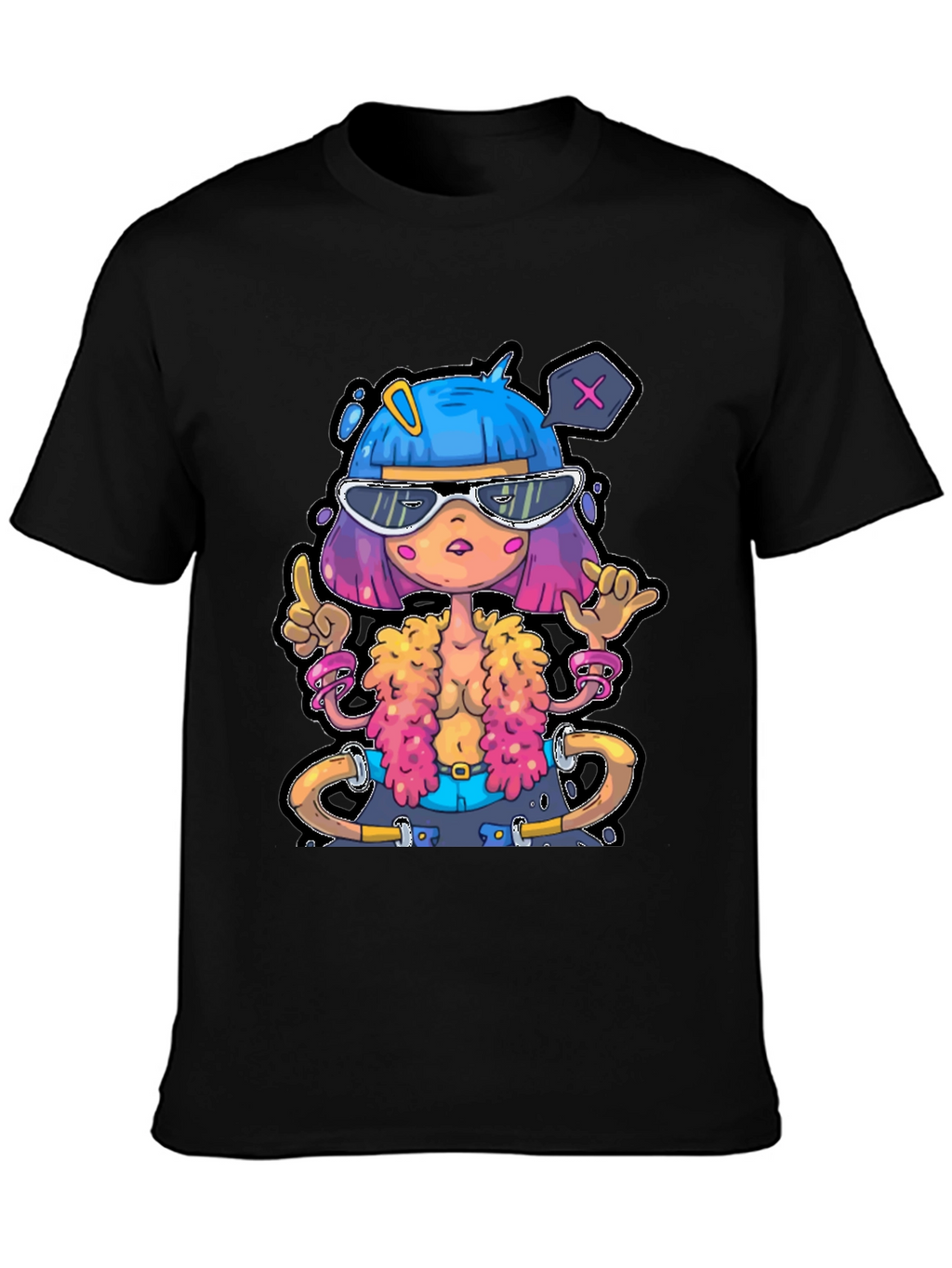 Funky Cartoon Graphic T-Shirt