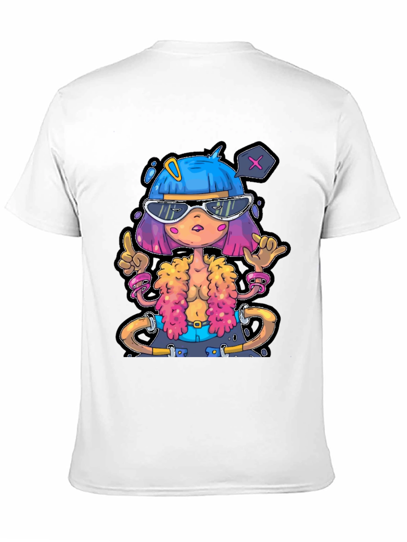 Funky Cartoon Graphic T-Shirt