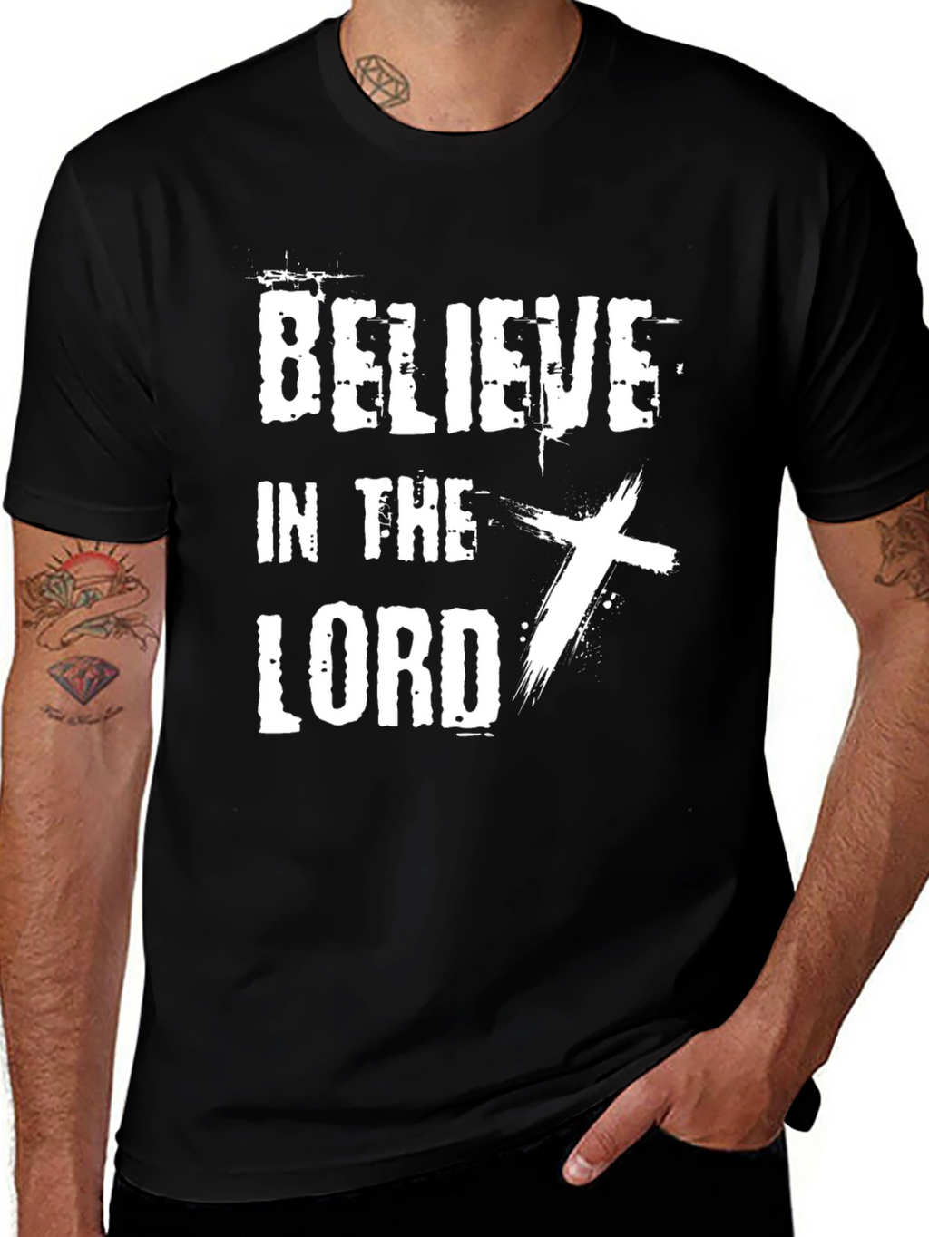 Believe in the Lord Graphic Tee - Black