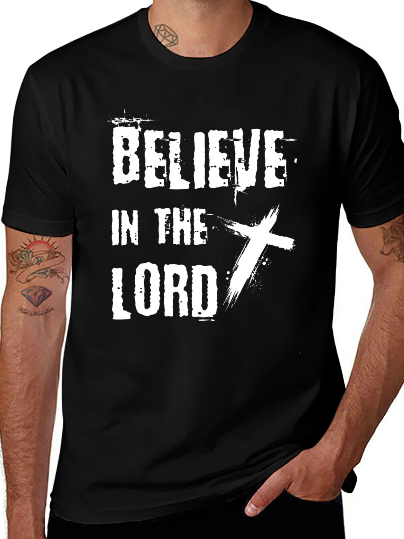 Believe in the Lord Graphic Tee - Black
