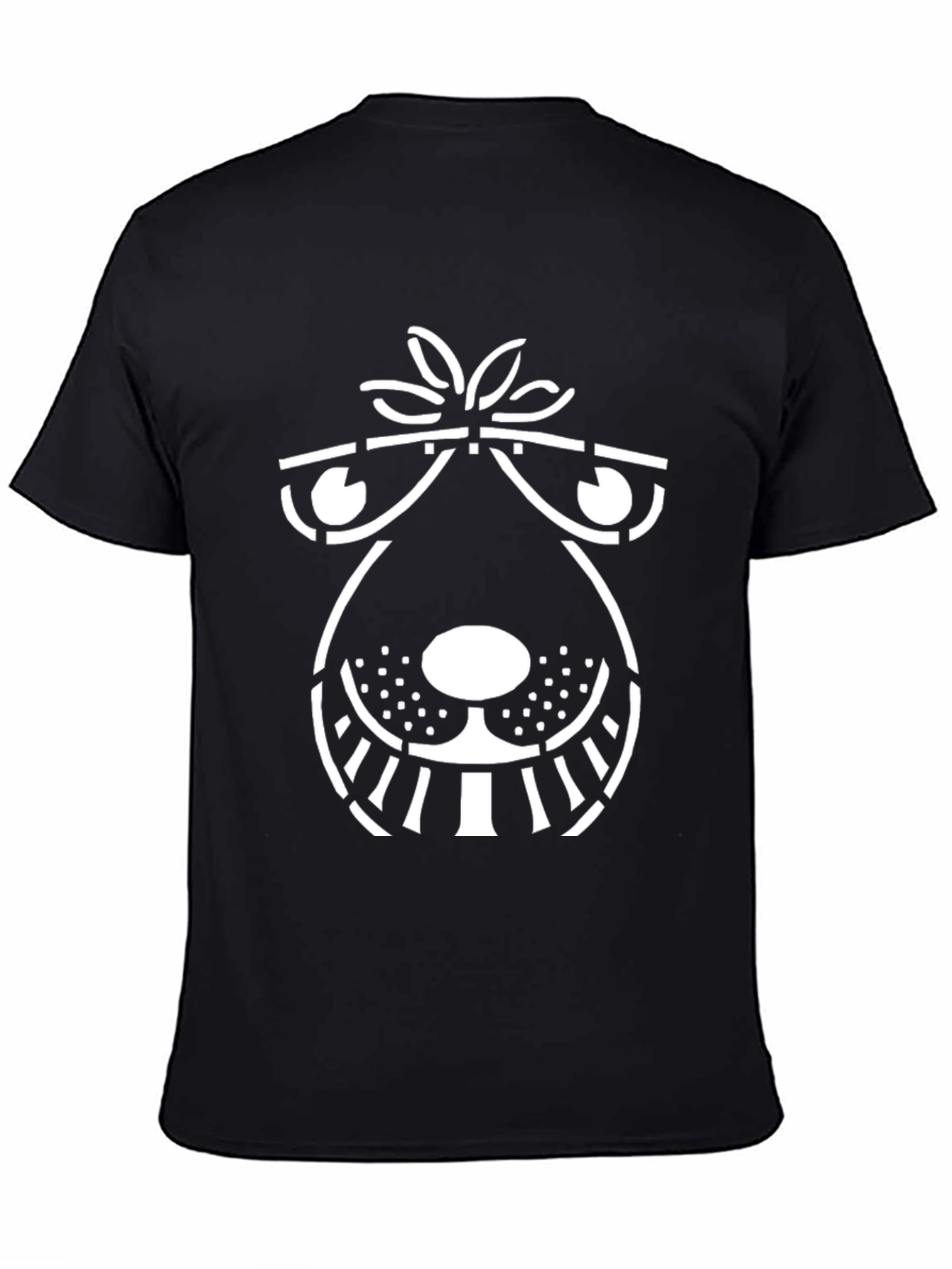 Funny Dog Graphic Tee - Black Cotton Blend