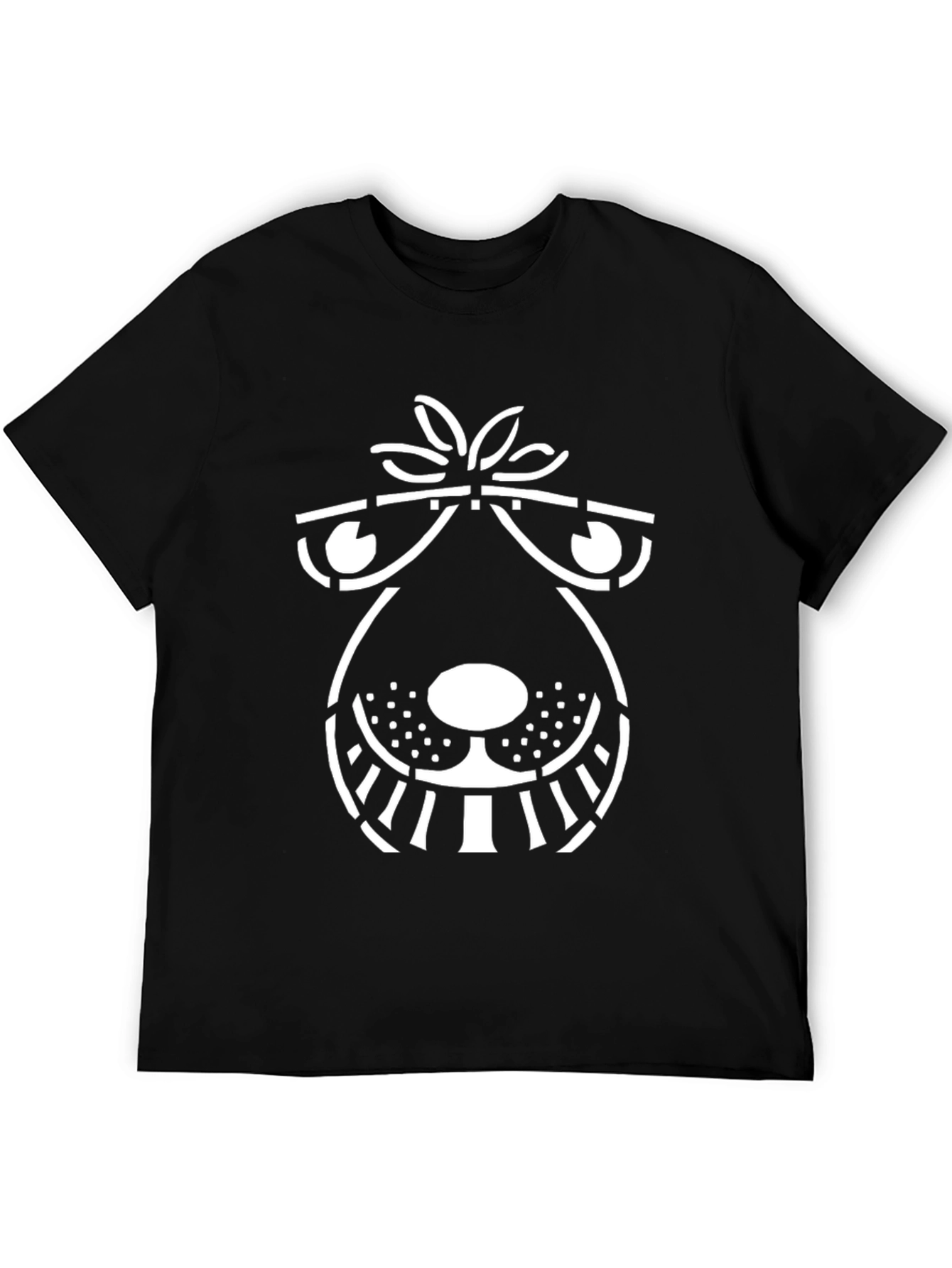 Funny Dog Graphic Tee - Black Cotton Blend