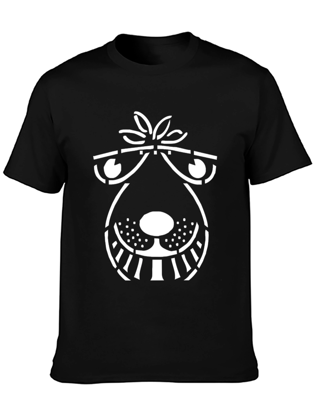 Funny Dog Graphic Tee - Black Cotton Blend