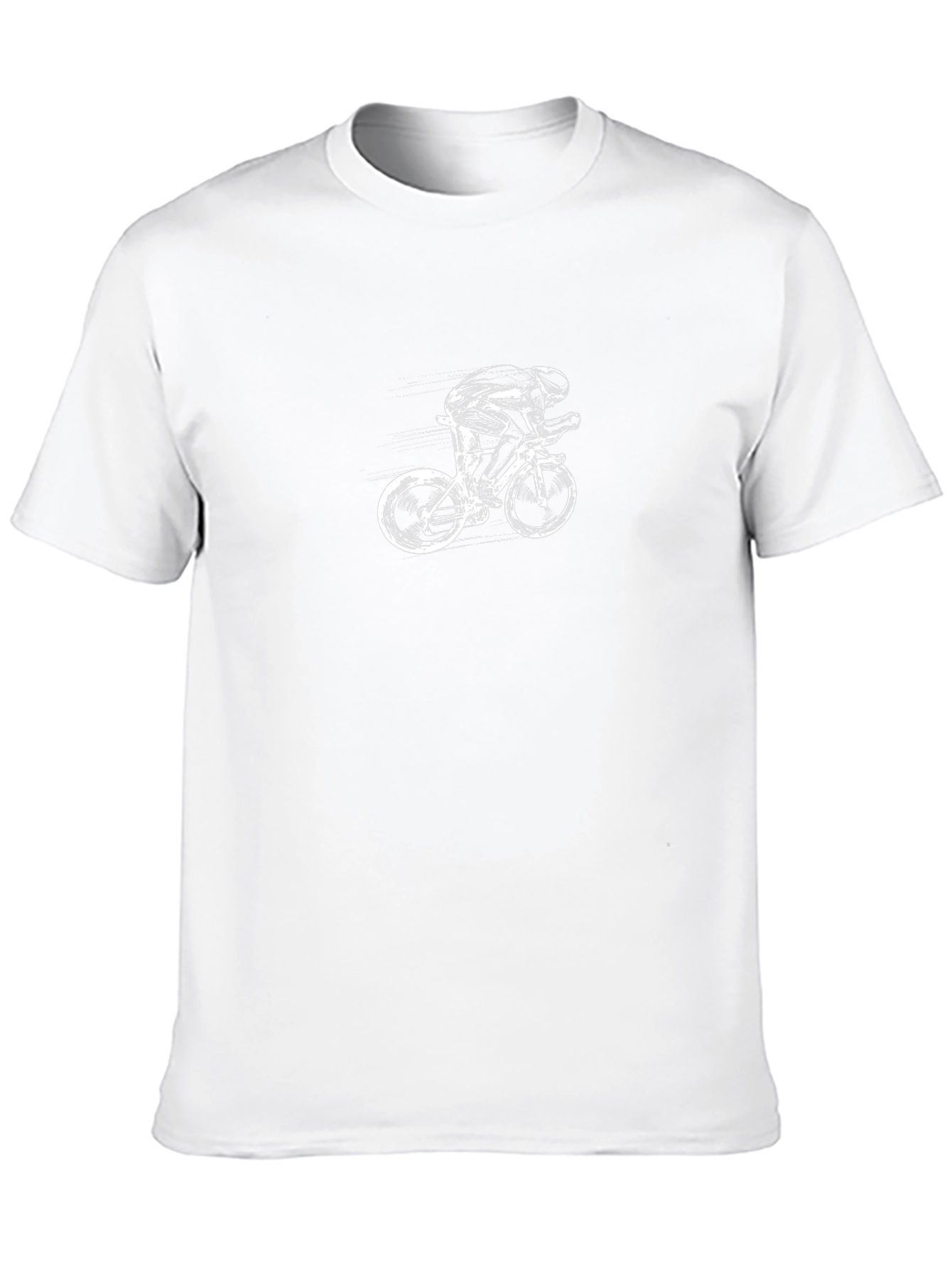 Mens Black T-Shirt with Cyclist Graphic Tee