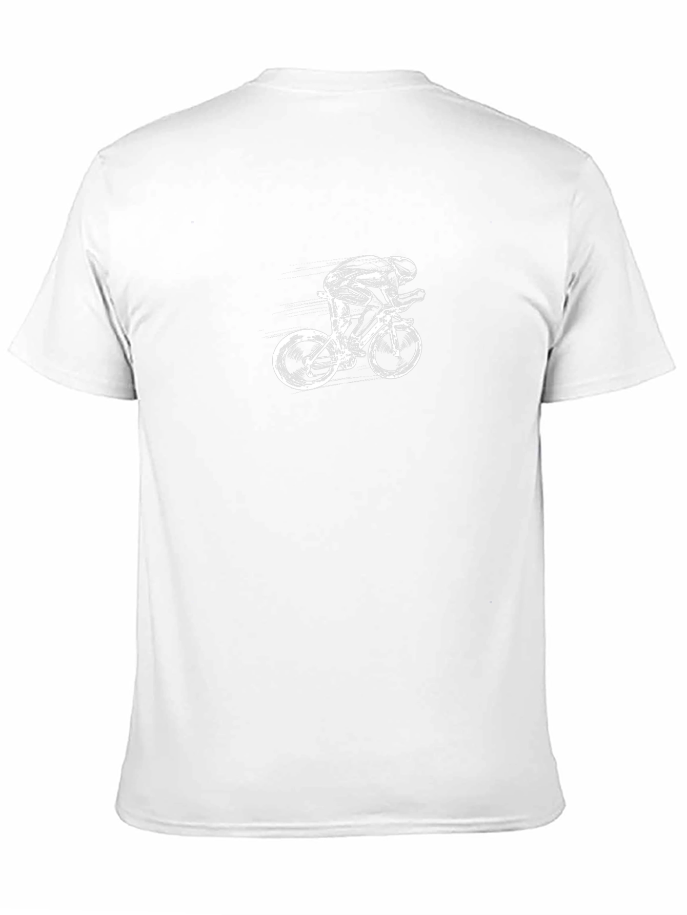 Mens Black T-Shirt with Cyclist Graphic Tee