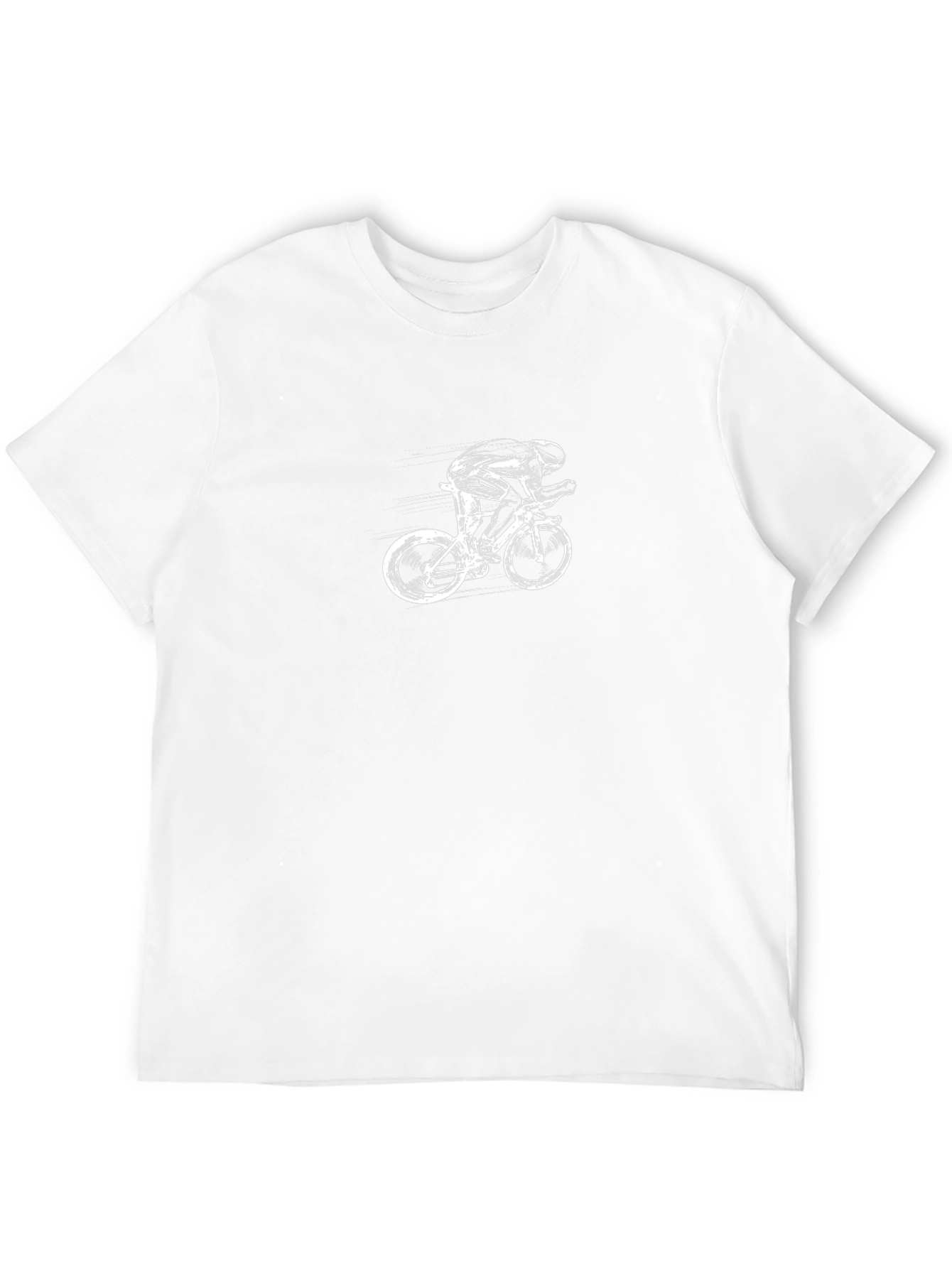 Mens Black T-Shirt with Cyclist Graphic Tee