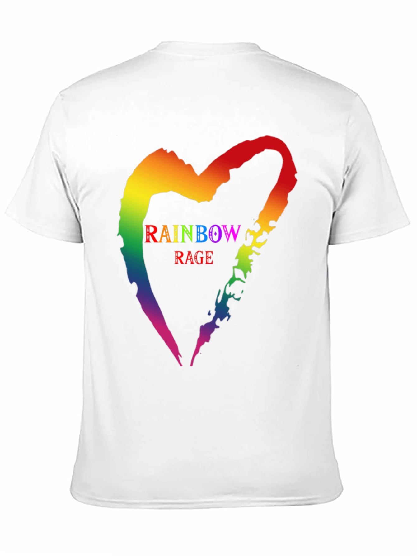 Rainbow Rage Heart T-Shirt - Prideful Graphic Tee