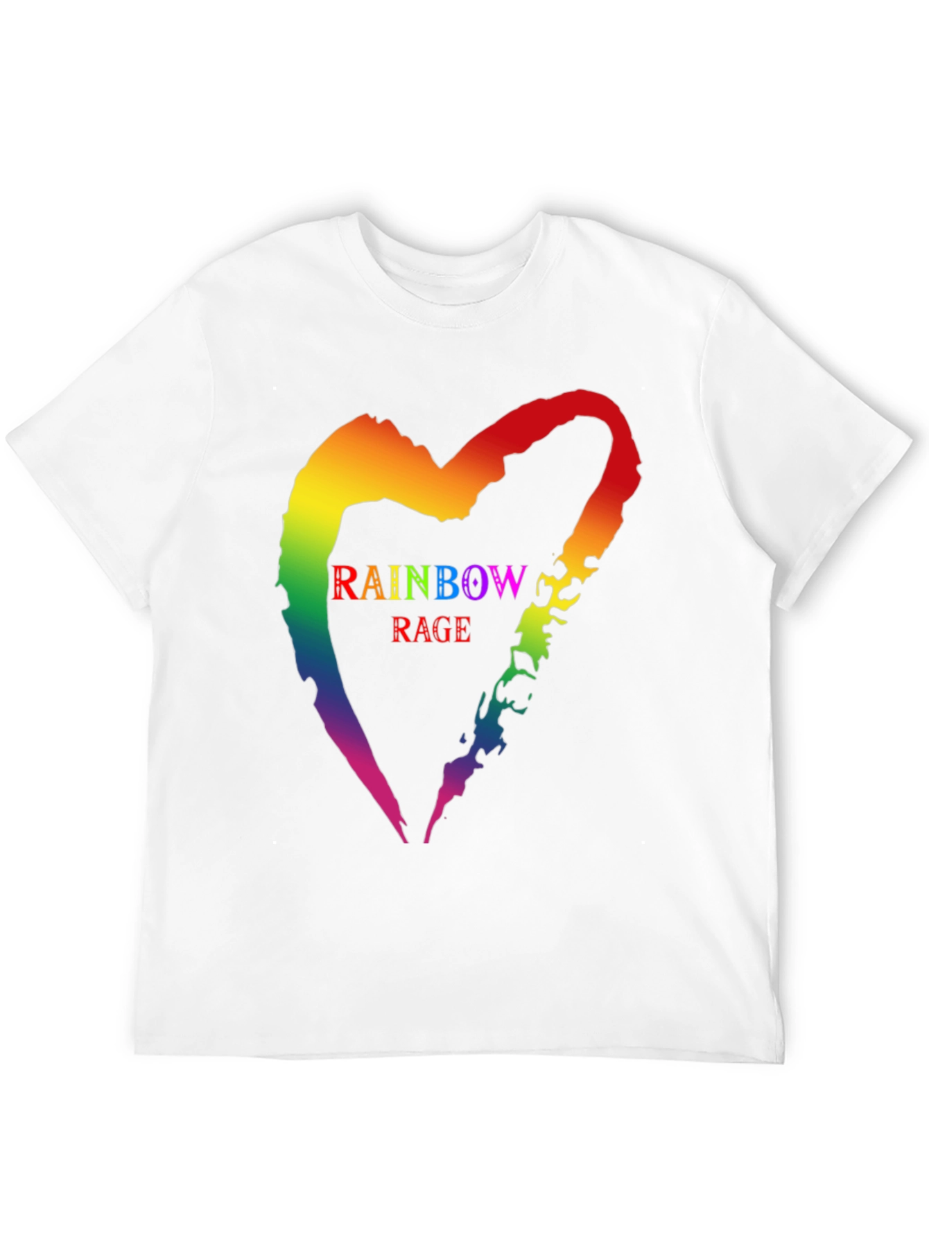 Rainbow Rage Heart T-Shirt - Prideful Graphic Tee