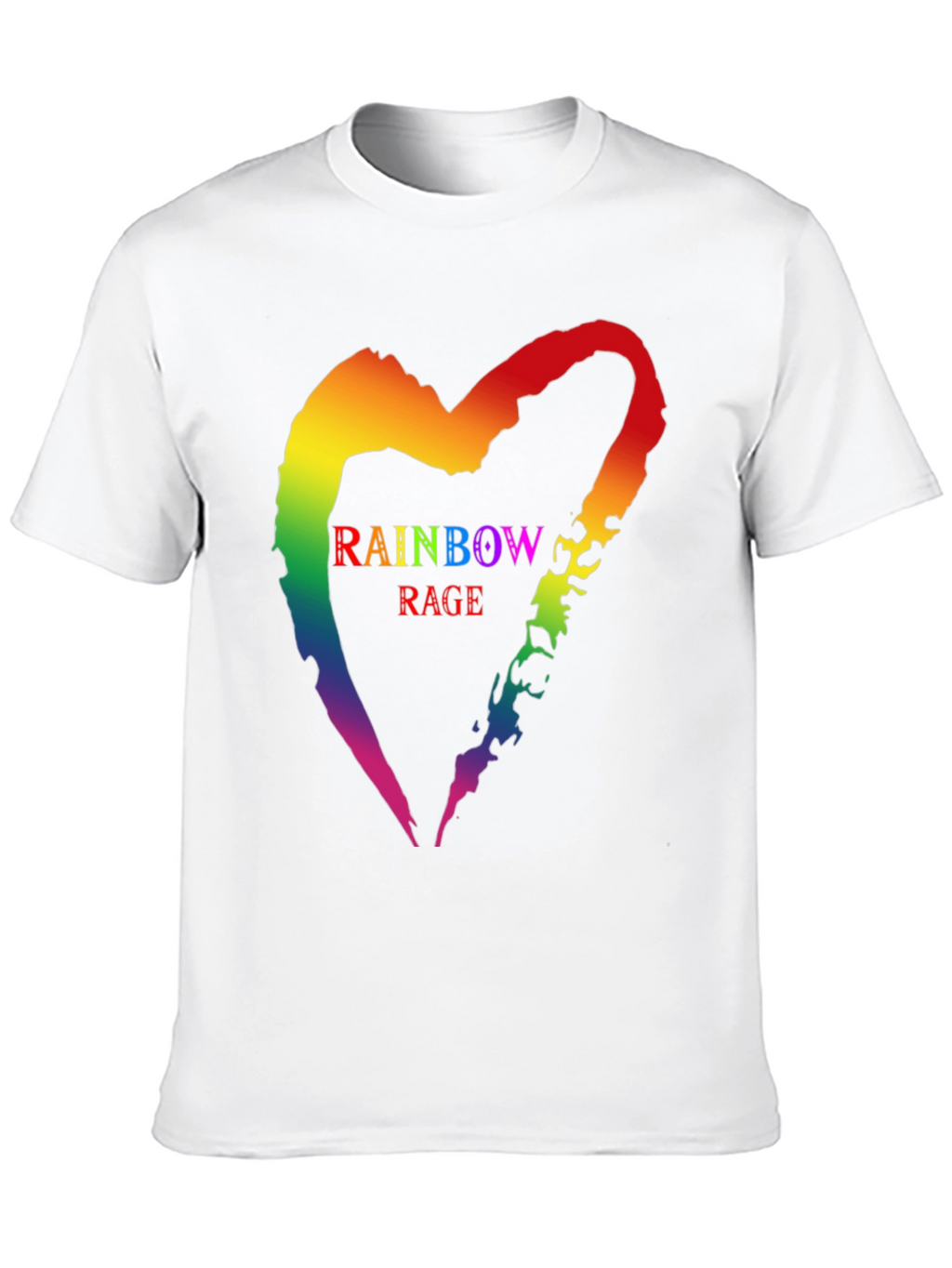 Rainbow Rage Heart T-Shirt - Prideful Graphic Tee
