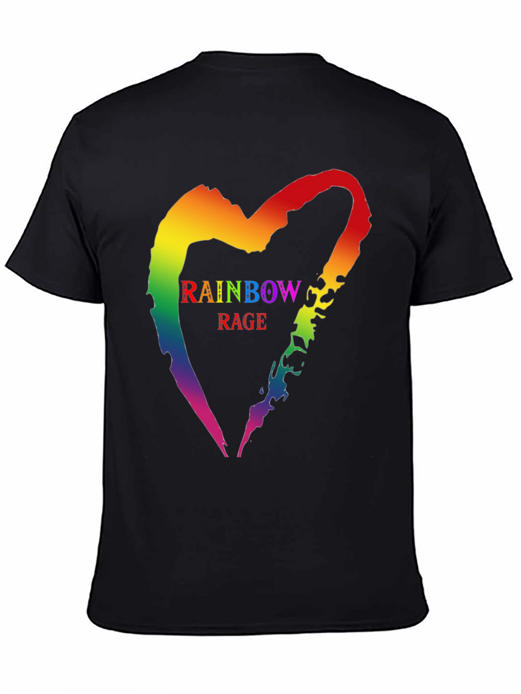 Rainbow Rage Heart T-Shirt - Prideful Graphic Tee