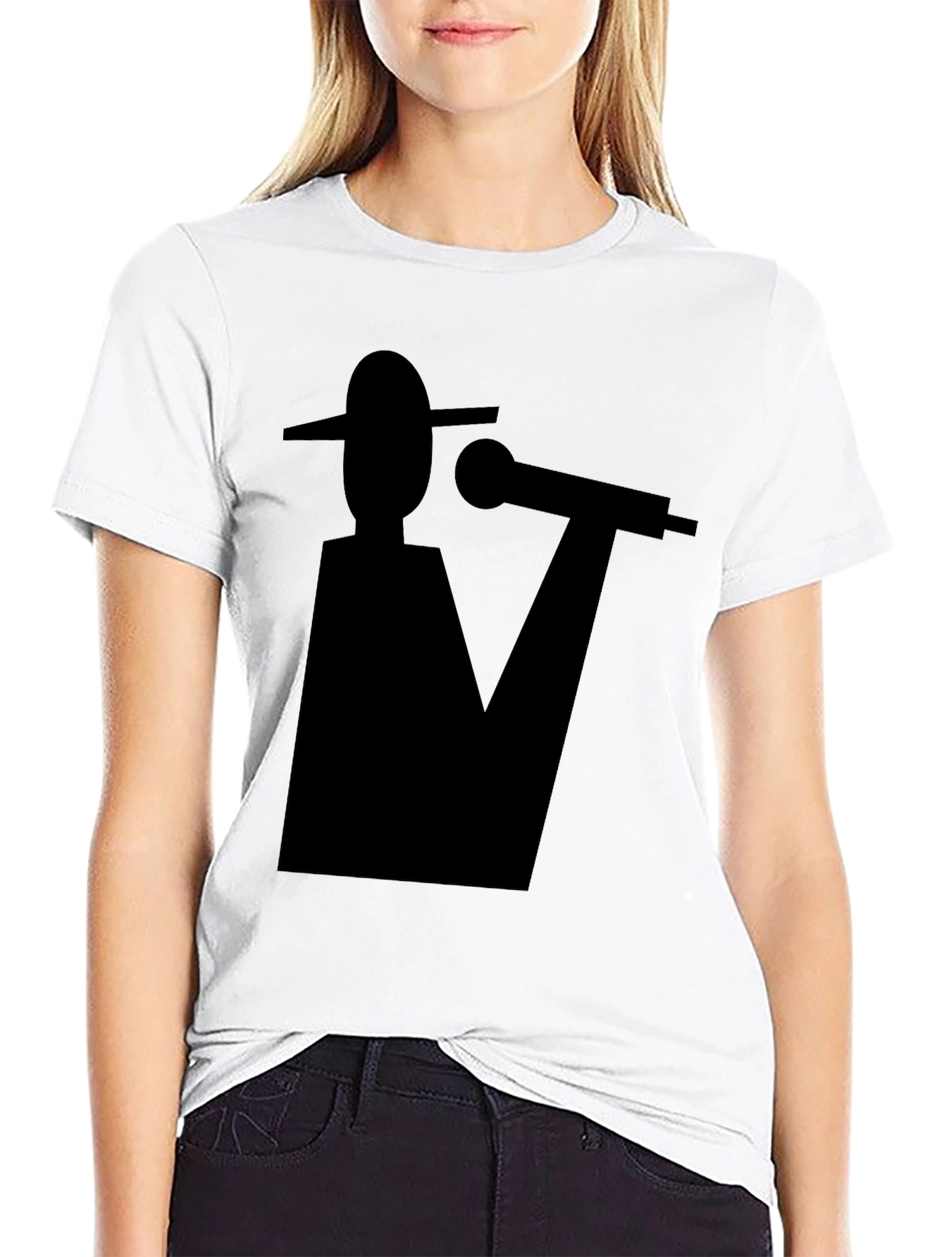 Abstract Musician Black Graphic Tee