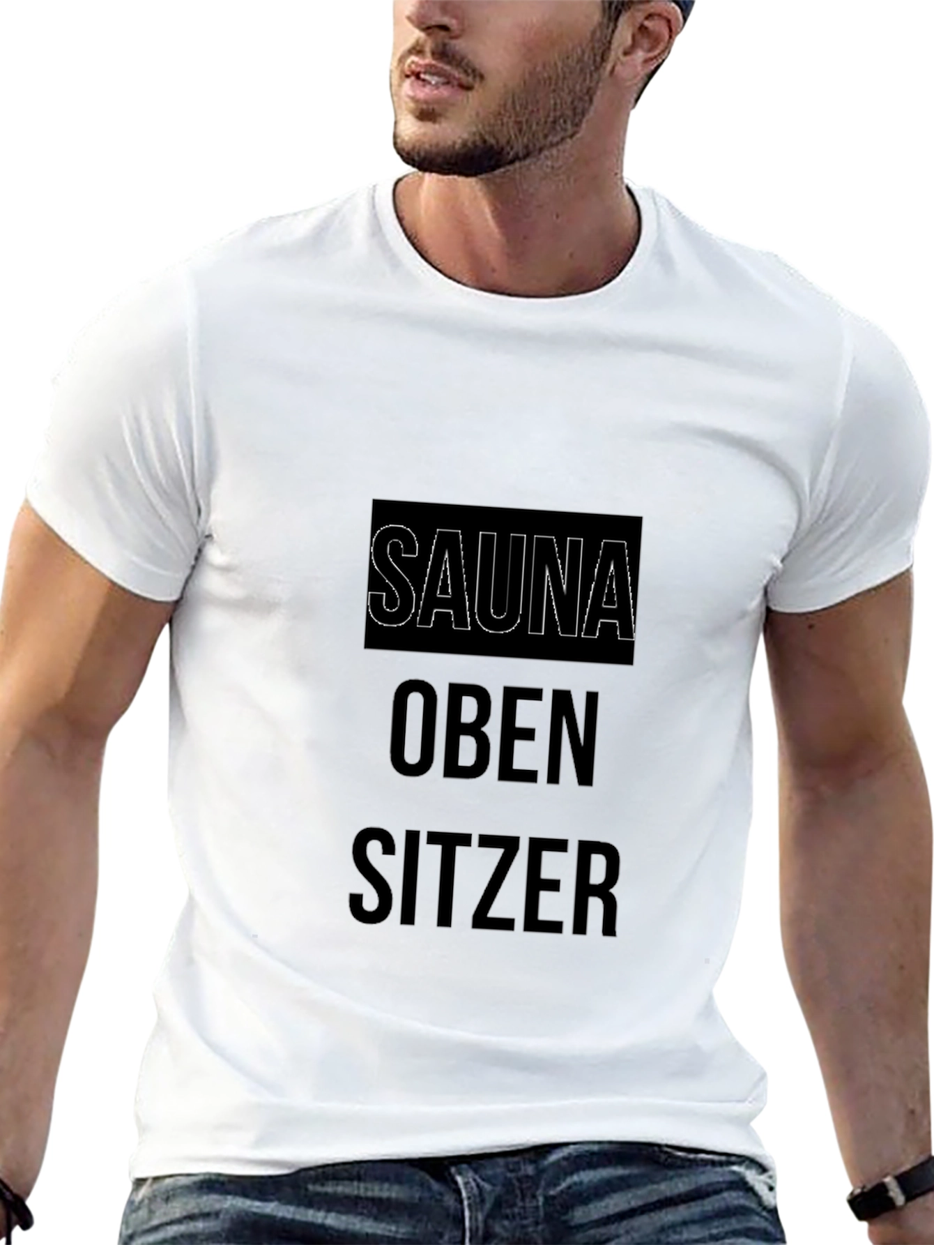 Sauna Oben Sitzer Funny T-Shirt