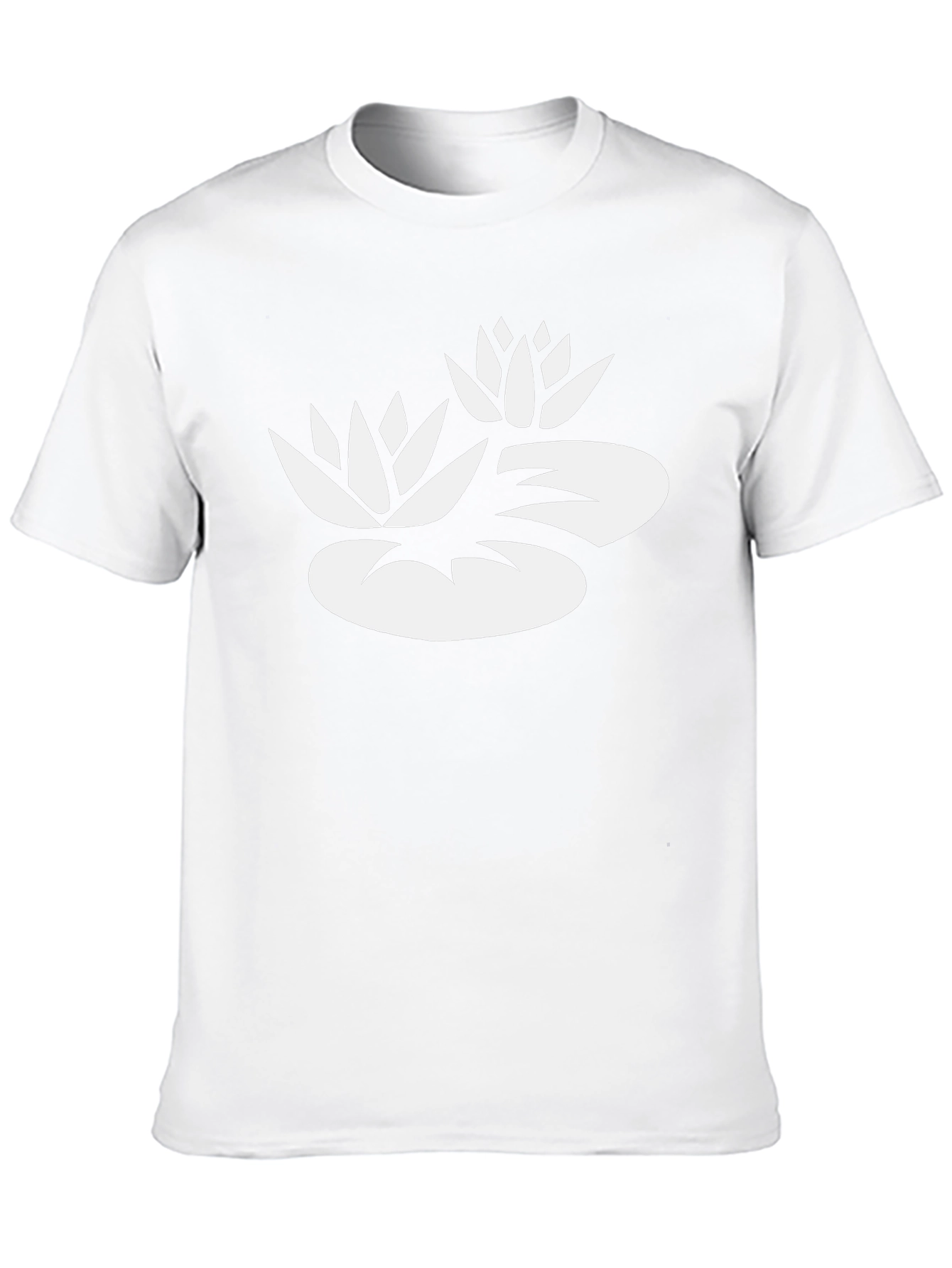 Lotus Flower Graphic Tee - Black Cotton Blend