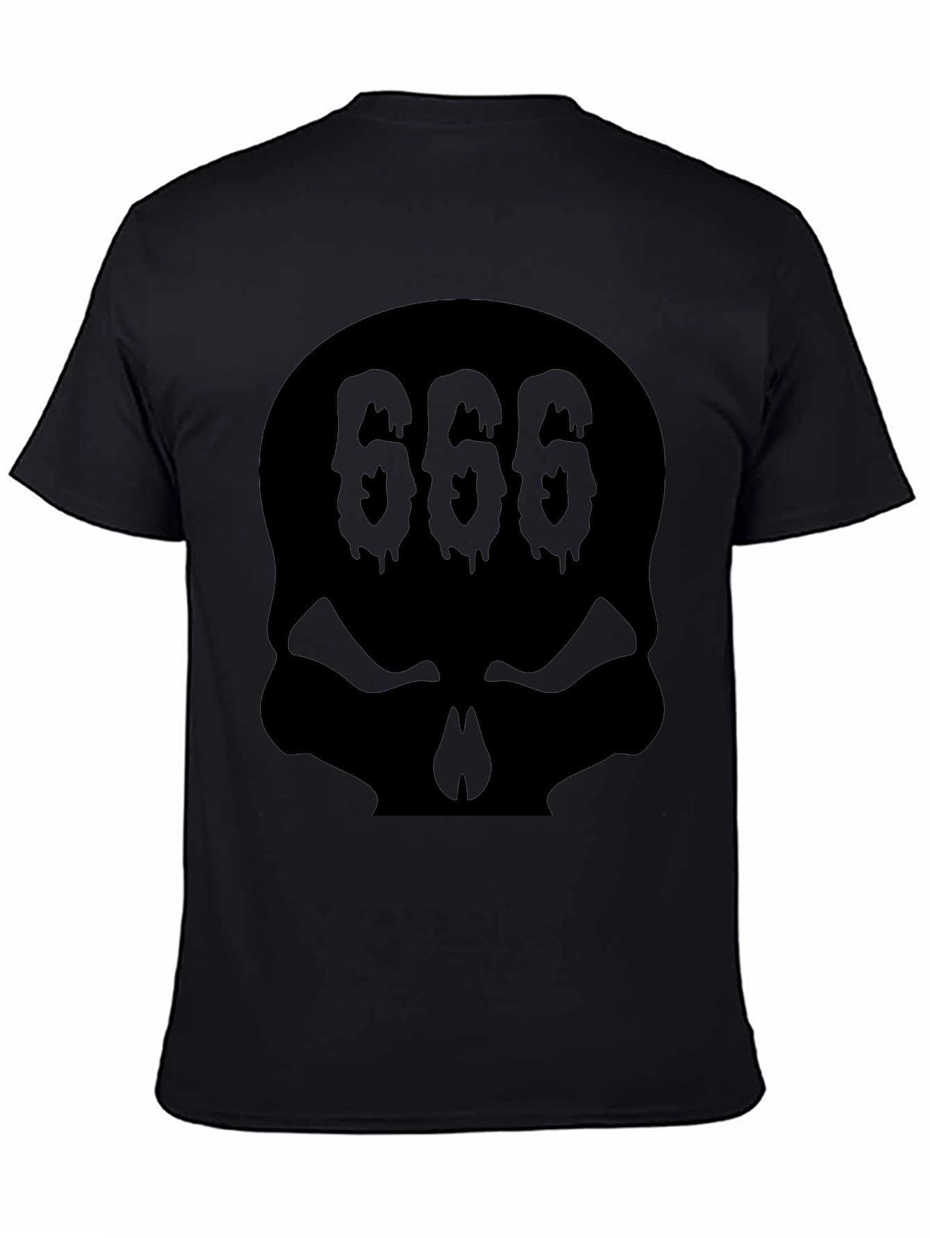 Skull 666 Graphic Tee - Mens Black T-Shirt