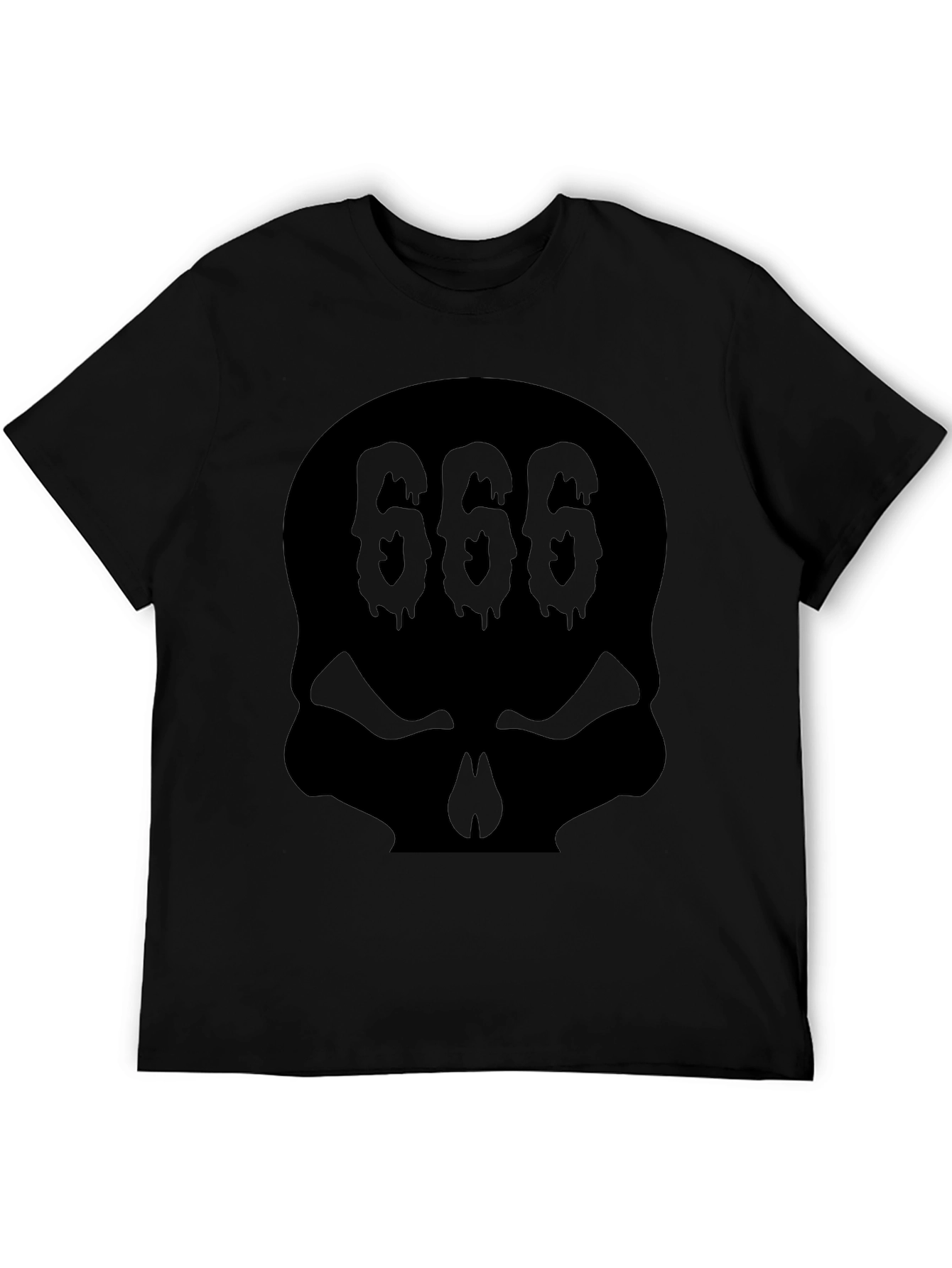 Skull 666 Graphic Tee - Mens Black T-Shirt