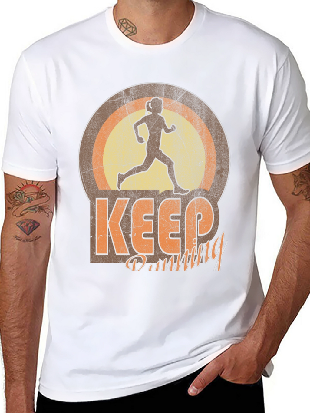 Keep Running T-Shirt Athletic Style Tee