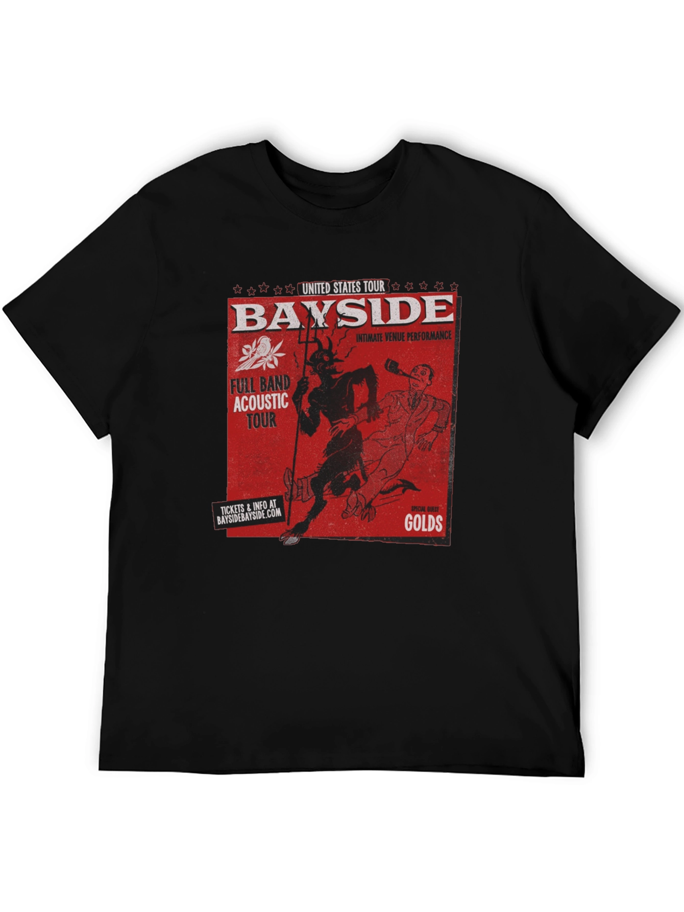 Bayside Band Tour Graphic T-Shirt - Devil and Man Design