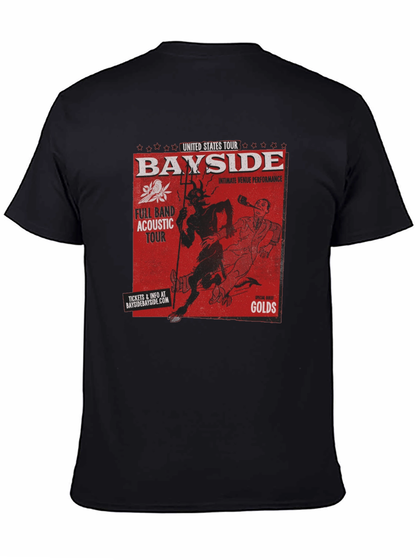 Bayside Band Tour Graphic T-Shirt - Devil and Man Design