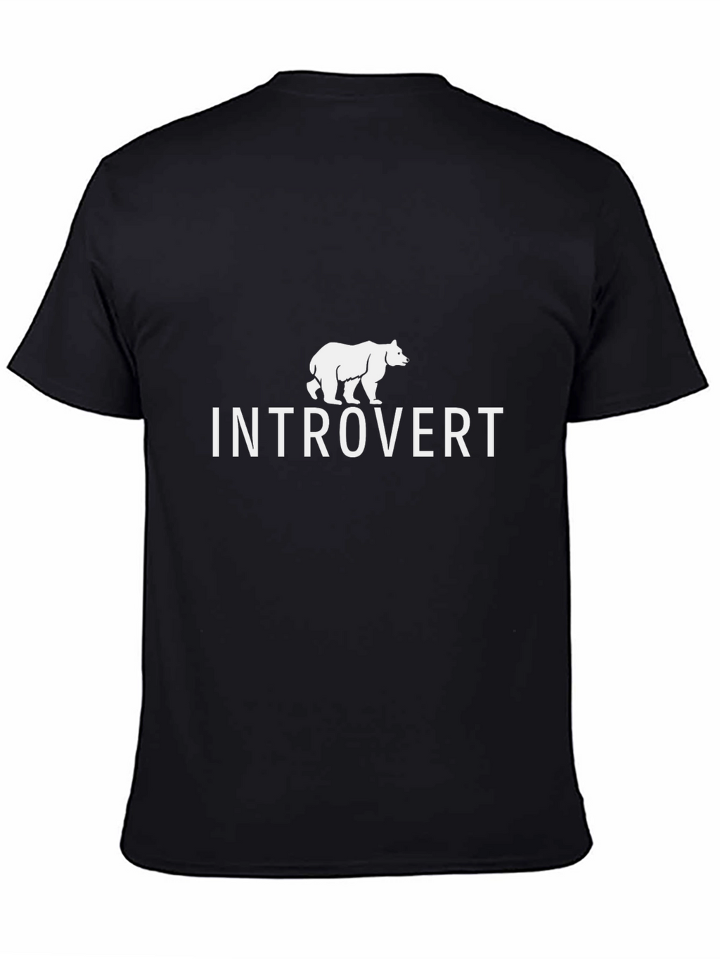 Introvert Bear Graphic Tee - Soft Cotton T-Shirt