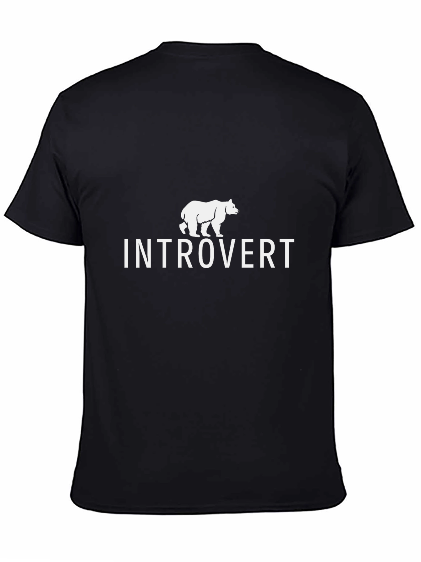 Introvert Bear Graphic Tee - Soft Cotton T-Shirt