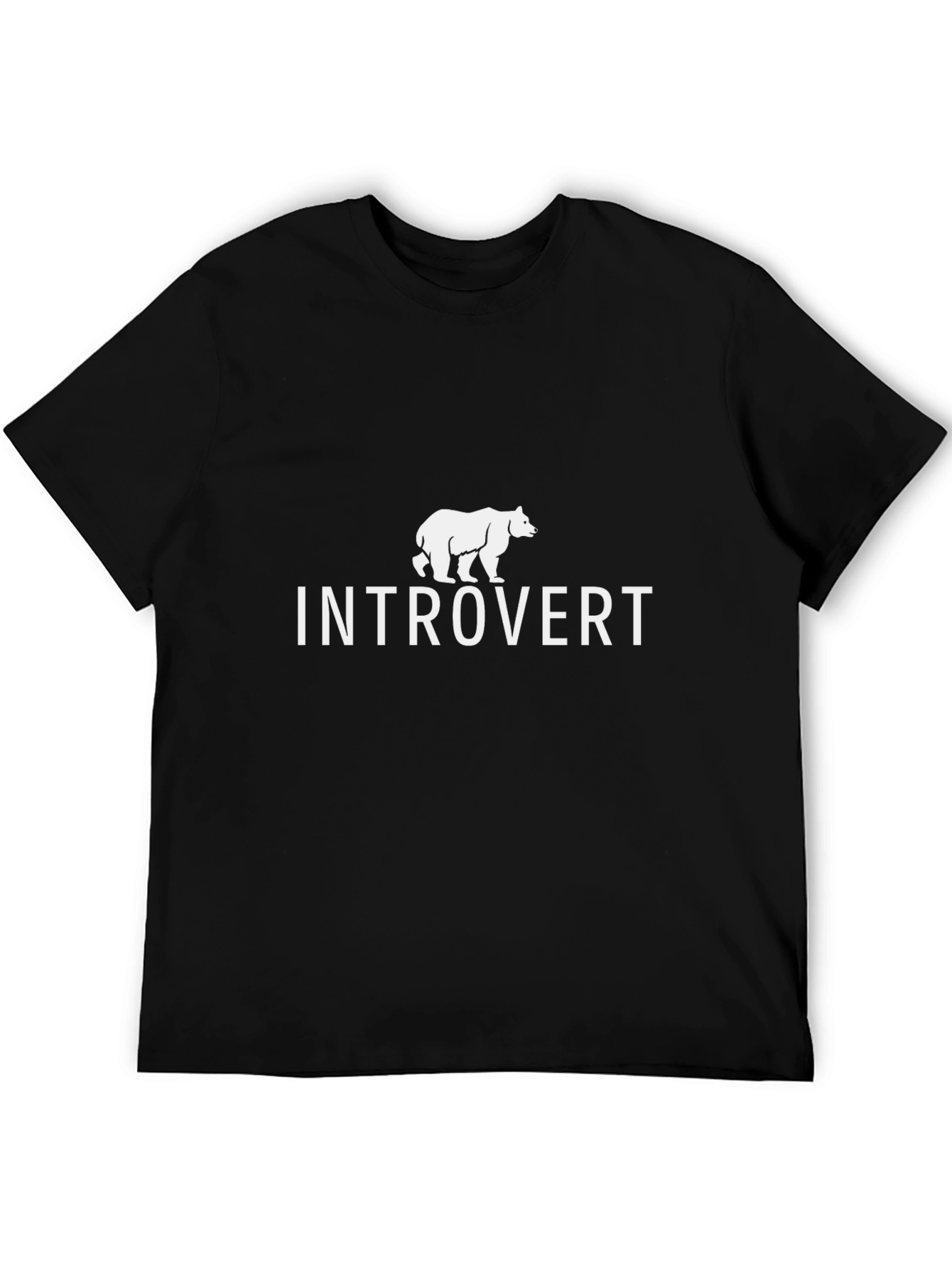Introvert Bear Graphic Tee - Soft Cotton T-Shirt
