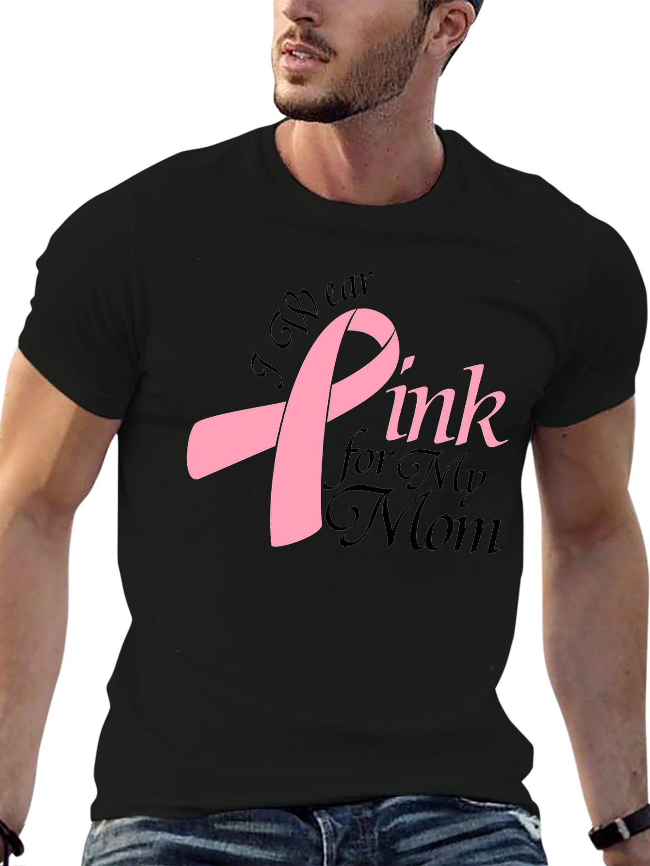 I Wear Pink For My Mom T-Shirt - Breast Cancer Awareness