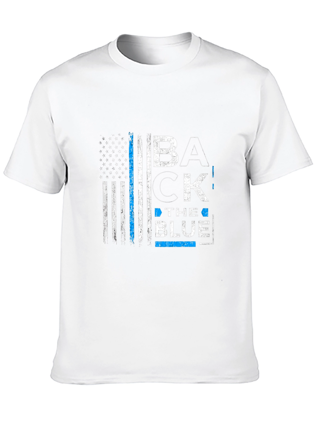 Back the Blue American Flag Graphic T-Shirt
