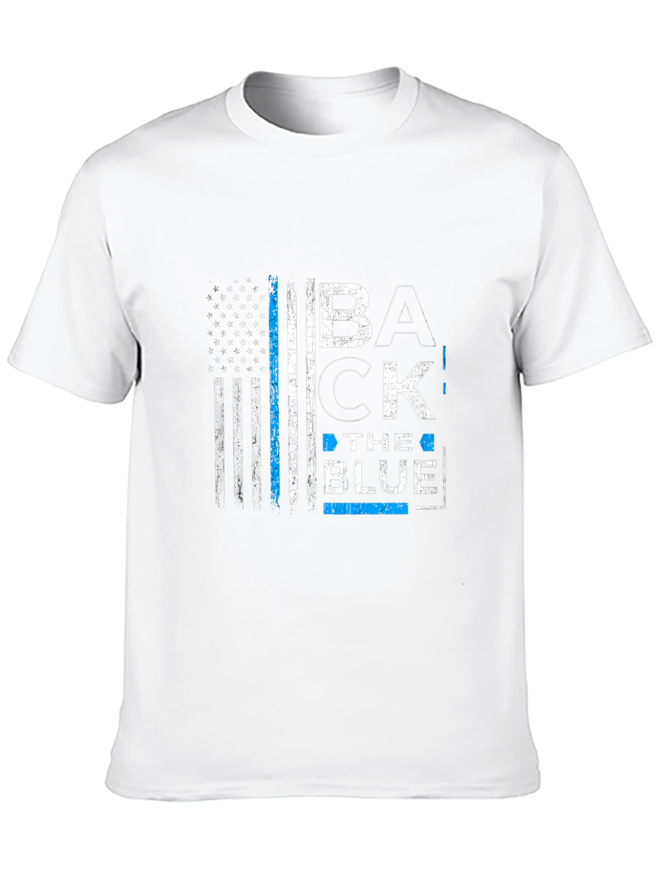 Back the Blue American Flag Graphic T-Shirt