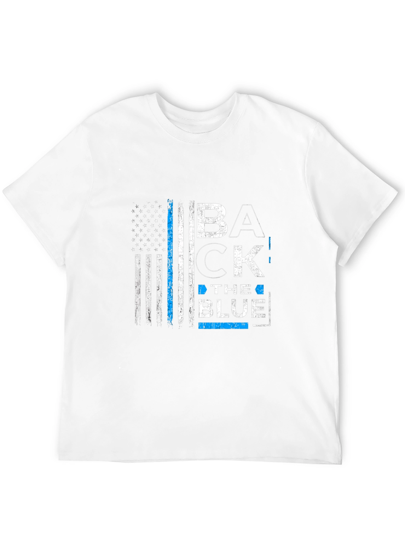 Back the Blue American Flag Graphic T-Shirt