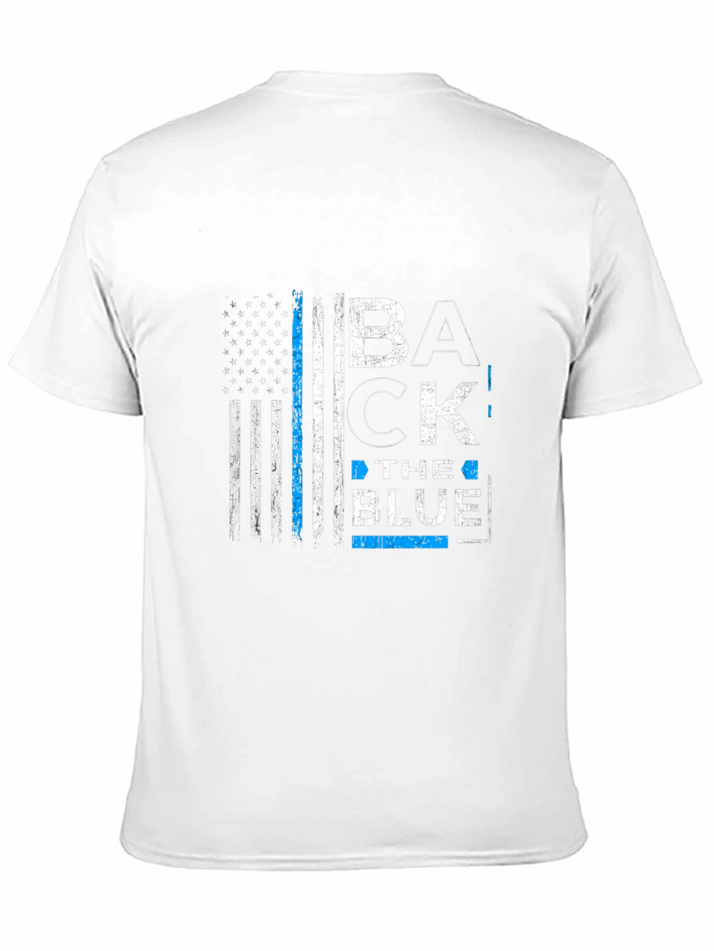 Back the Blue American Flag Graphic T-Shirt