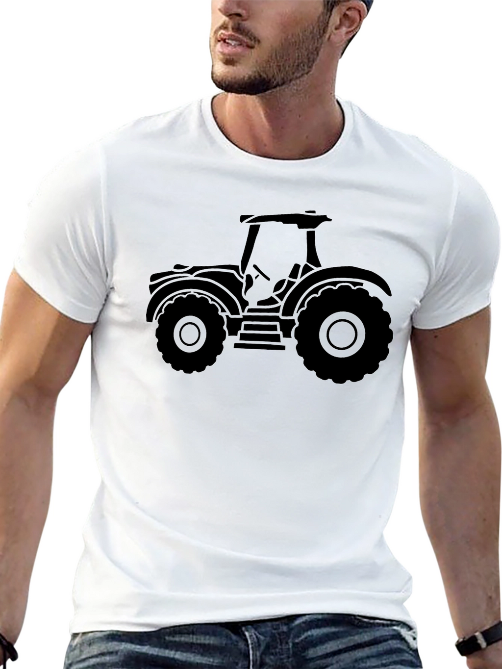 Black Tractor Graphic Tee