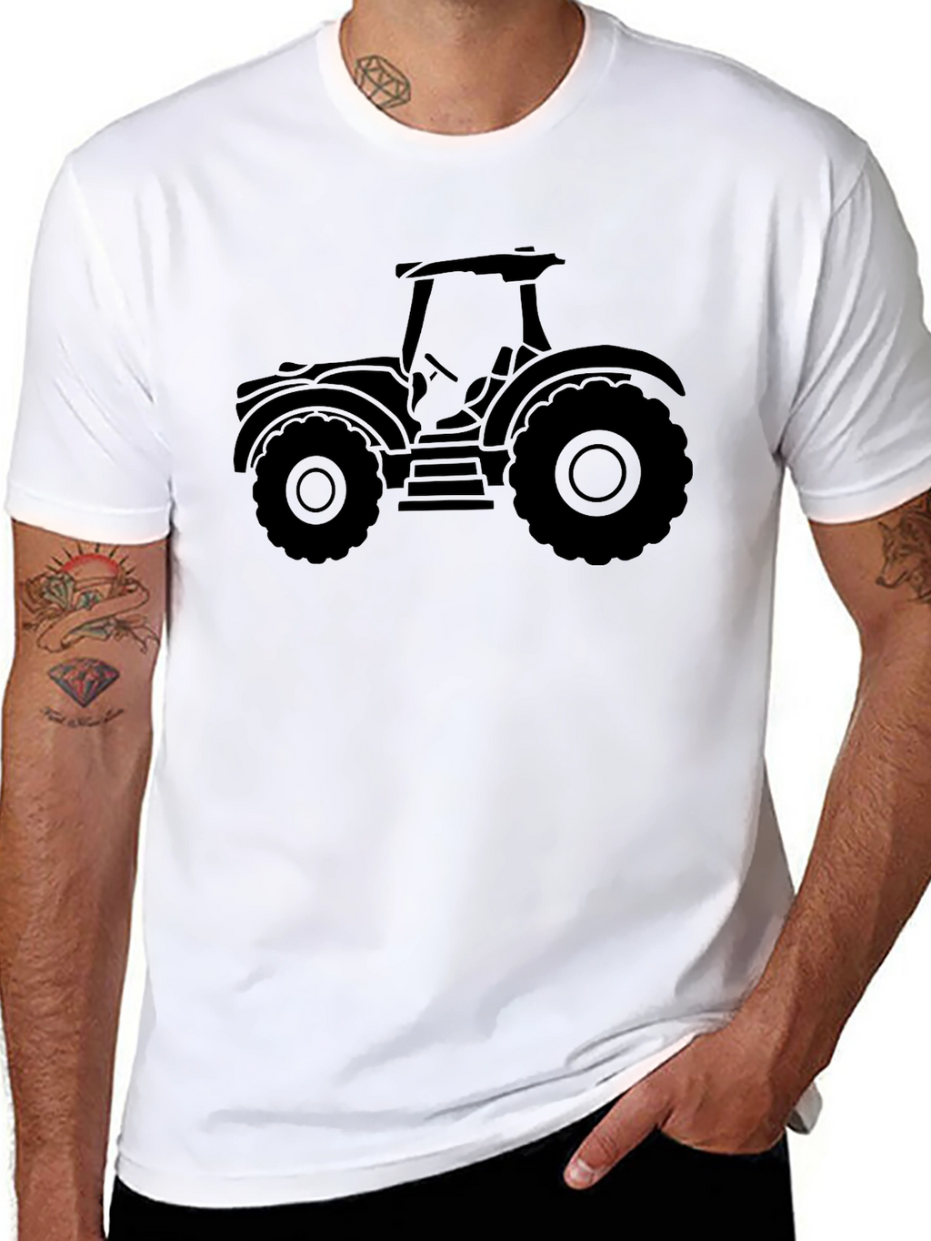 Black Tractor Graphic Tee