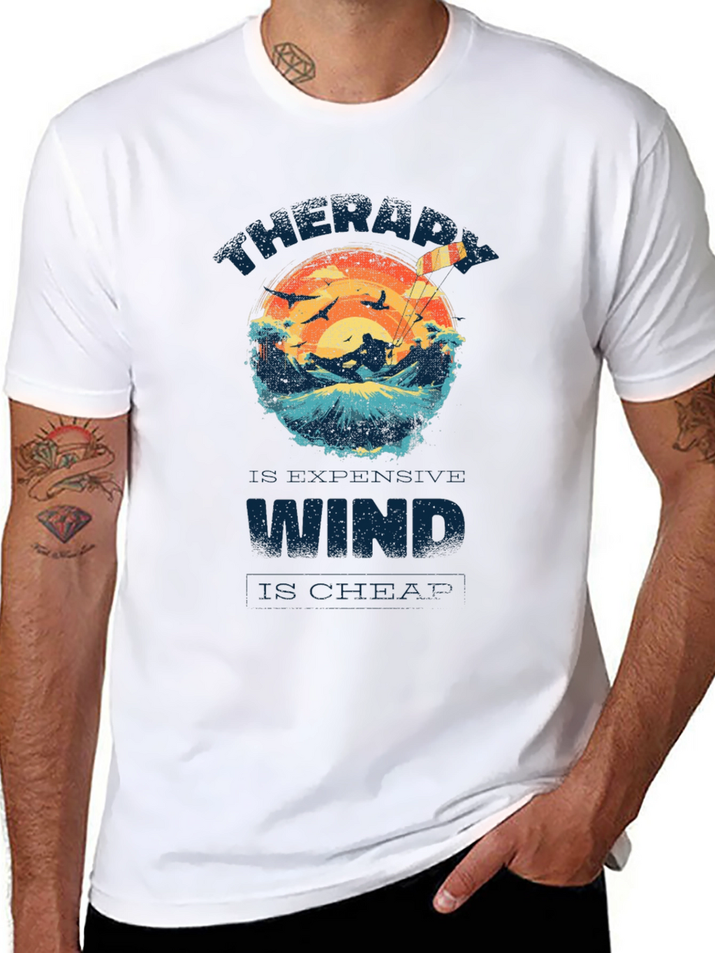 Therapy is Expensive Wind is Cheap Graphic T-Shirt