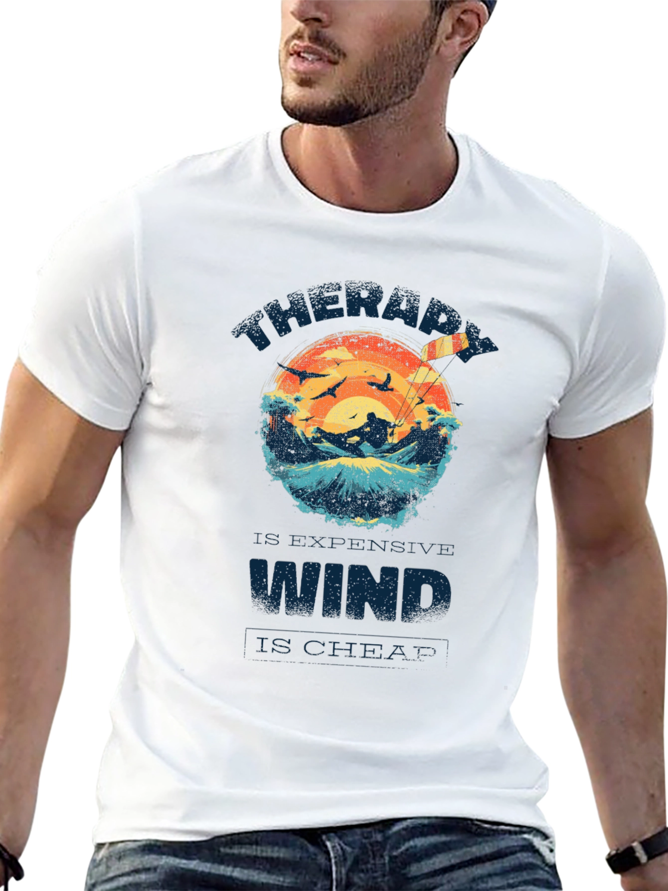 Therapy is Expensive Wind is Cheap Graphic T-Shirt