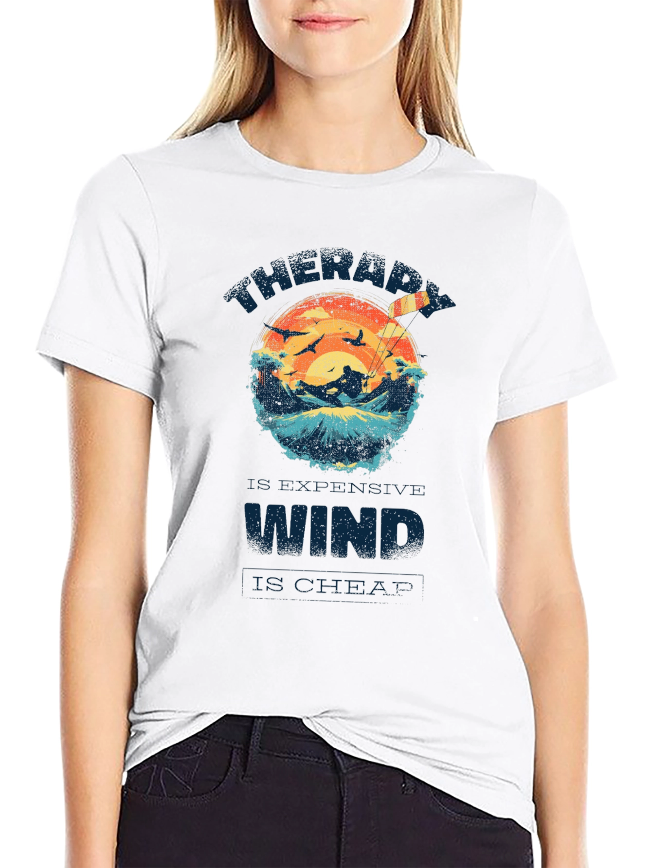 Therapy is Expensive Wind is Cheap Graphic T-Shirt