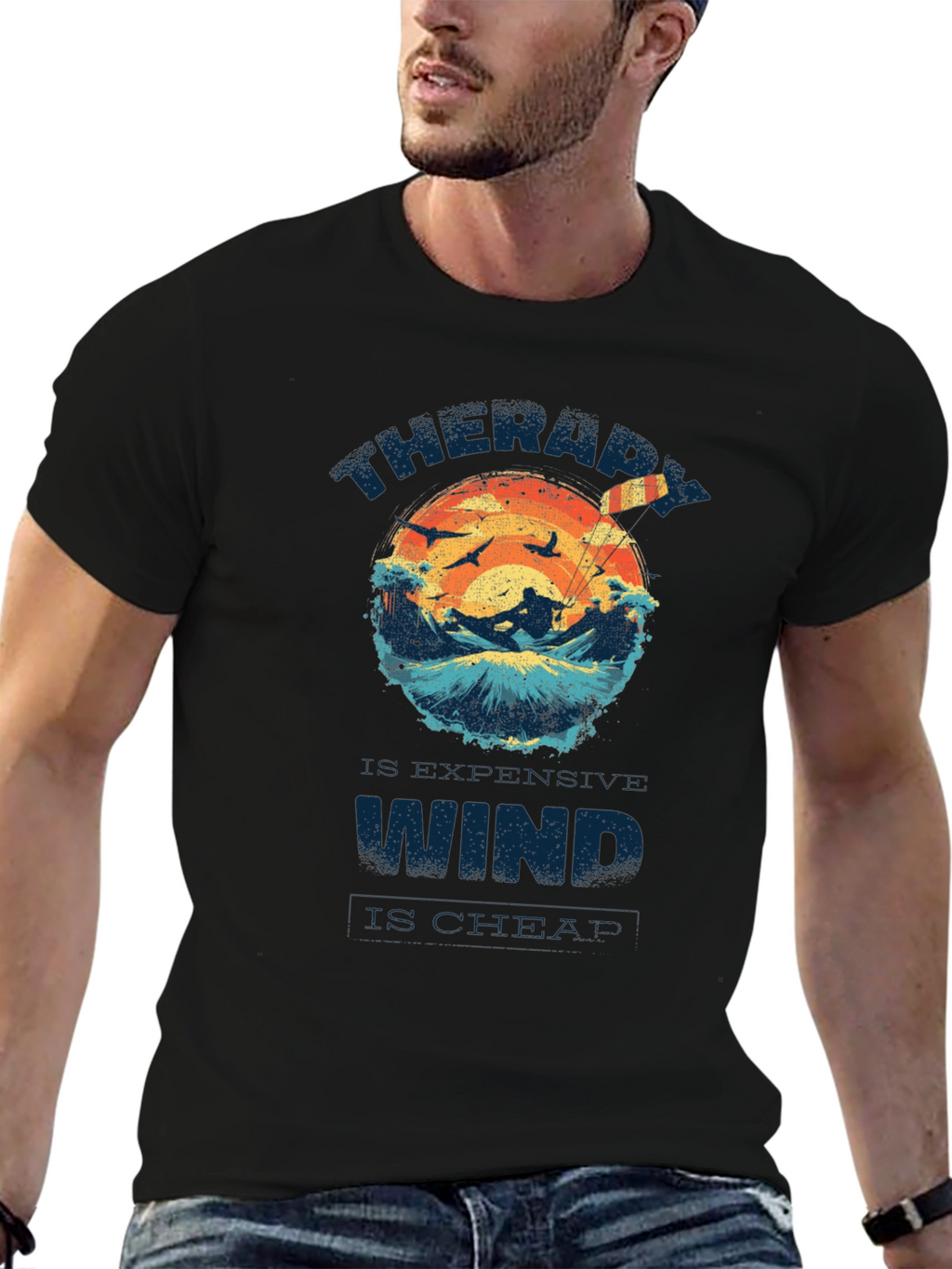Therapy is Expensive Wind is Cheap Graphic T-Shirt