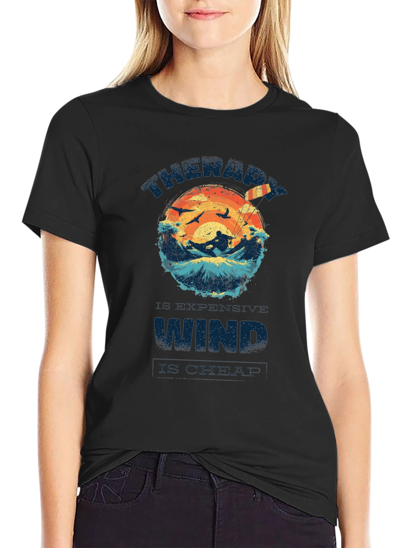 Therapy is Expensive Wind is Cheap Graphic T-Shirt