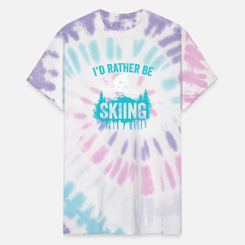 ID RATHER BE SKIING Funny Skiing T-shirts